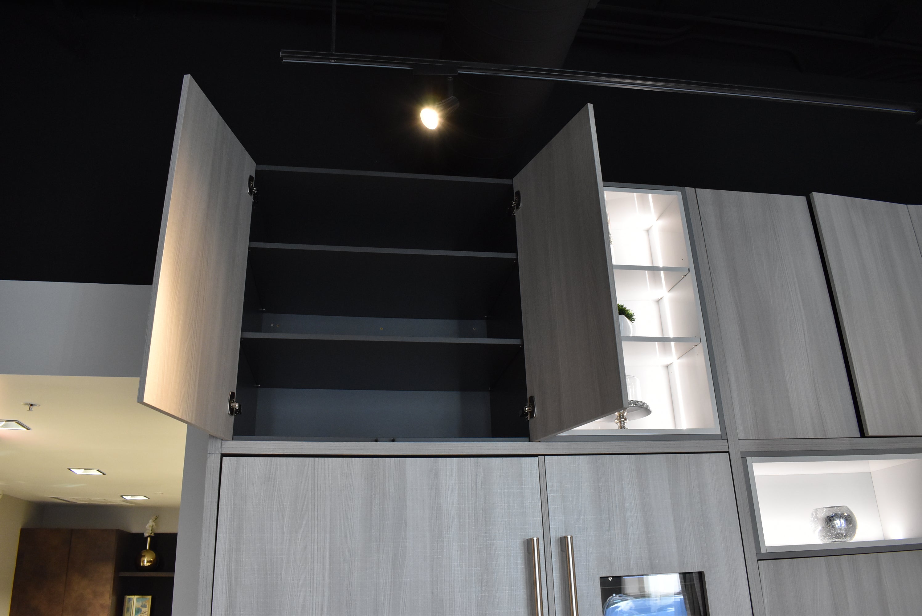 Azzurri Casa Light Grey Italian Style Modern Kitchen with Dekton Countertops and Fulgor Milano Appliances