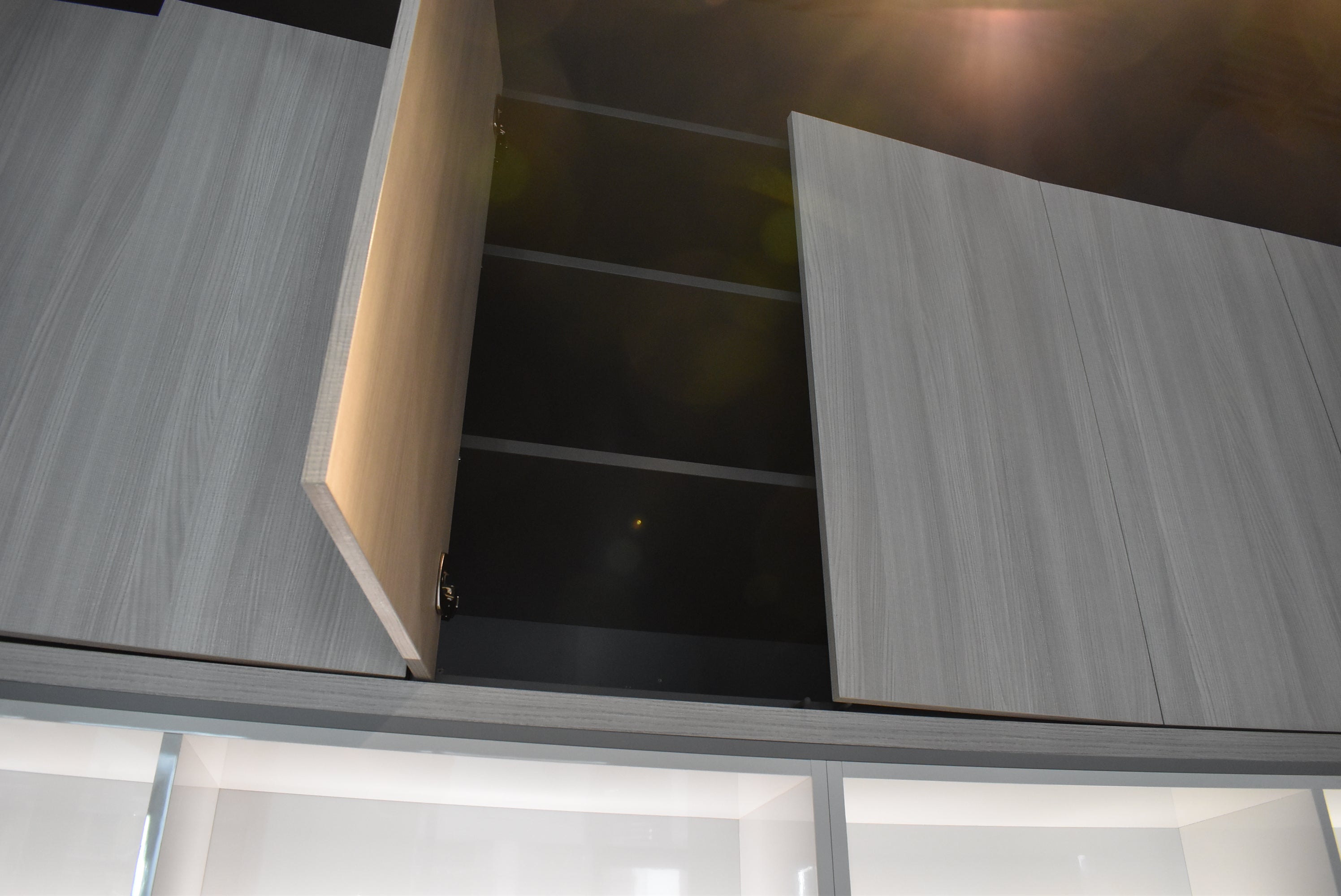 Azzurri Casa Light Grey Italian Style Modern Kitchen with Dekton Countertops and Fulgor Milano Appliances