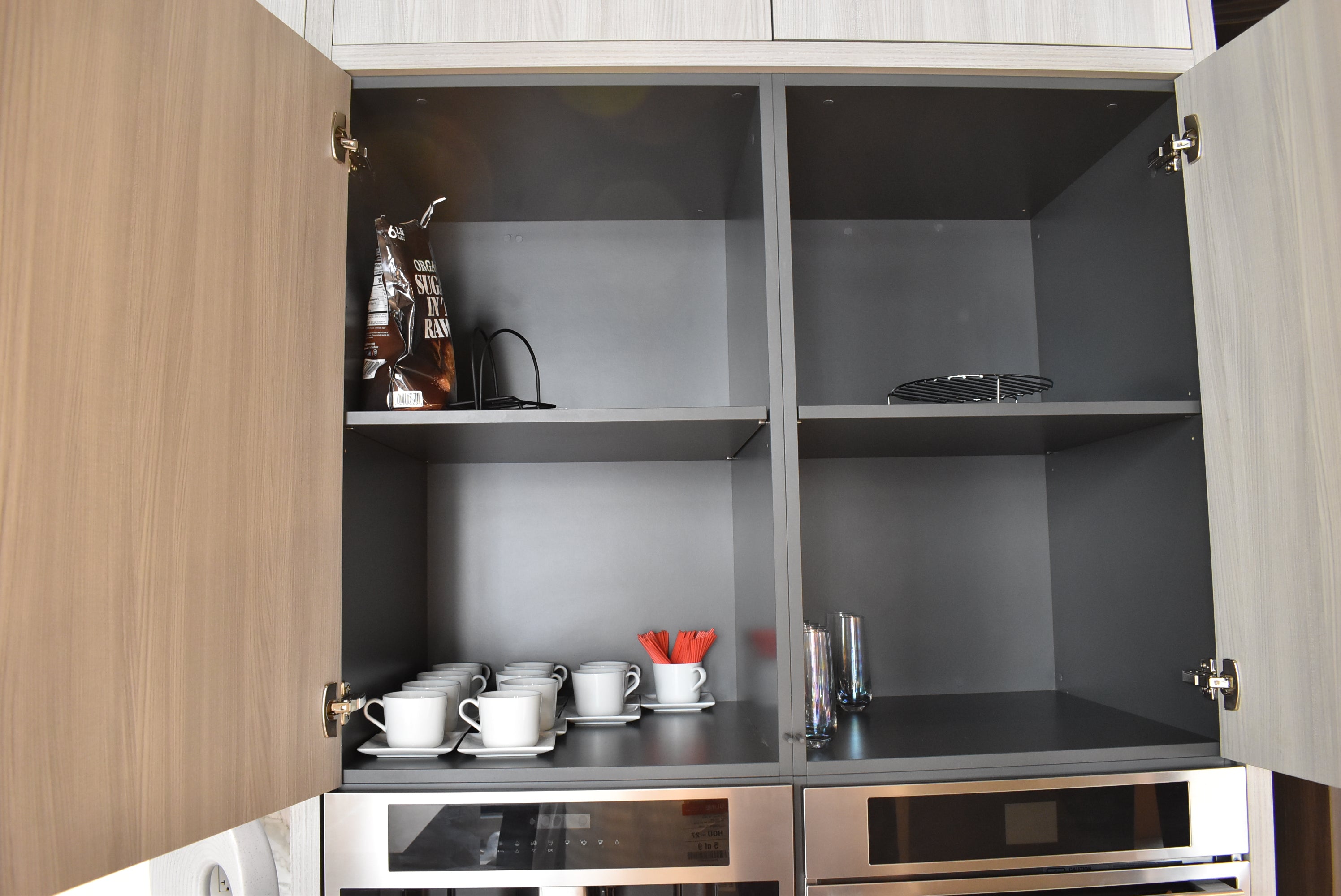 Azzurri Casa Light Grey Italian Style Modern Kitchen with Dekton Countertops and Fulgor Milano Appliances