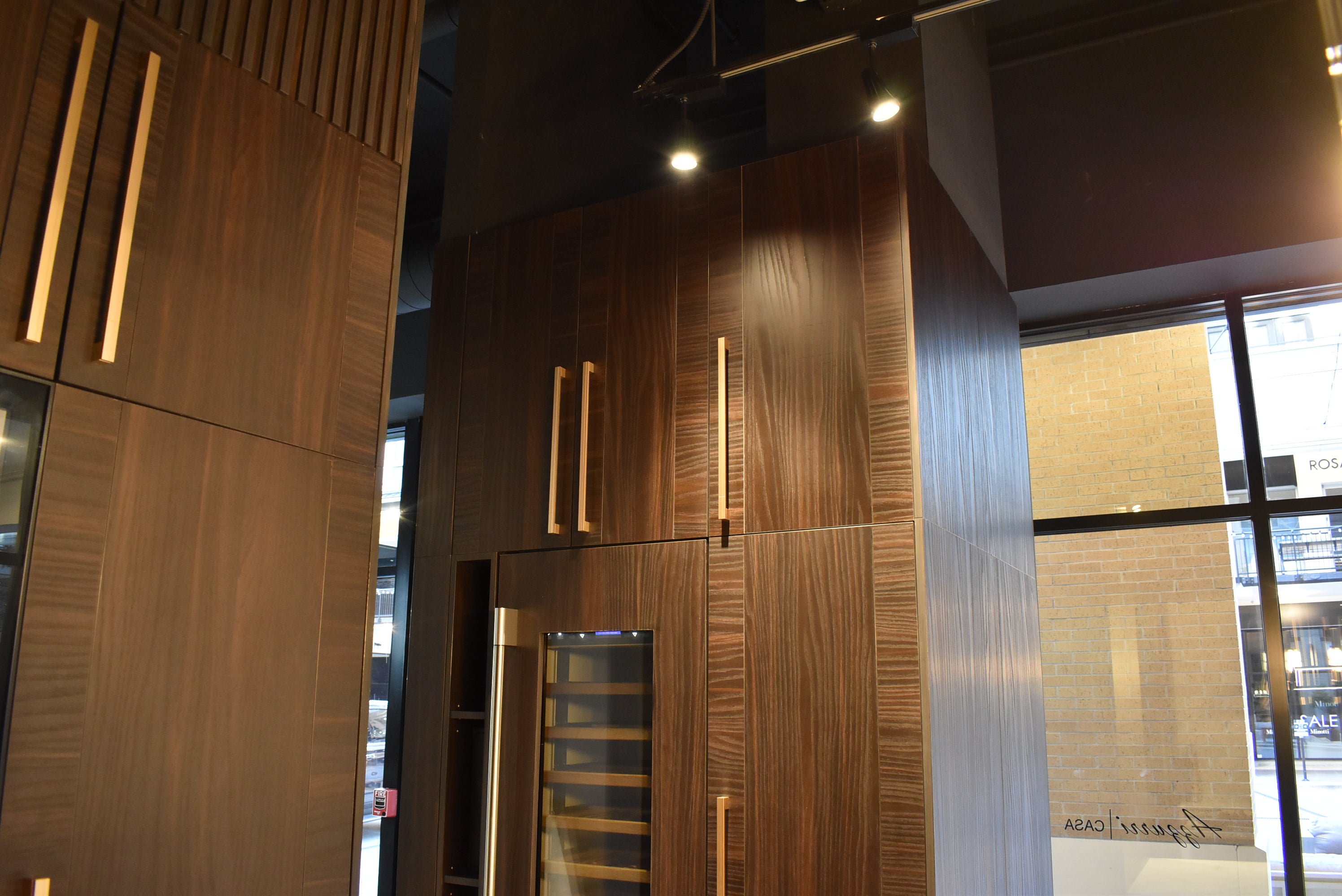 Azzurri Casa Transitional Kitchen with Double Waterfall Island, Dekton Countertops & Monogram Appliances