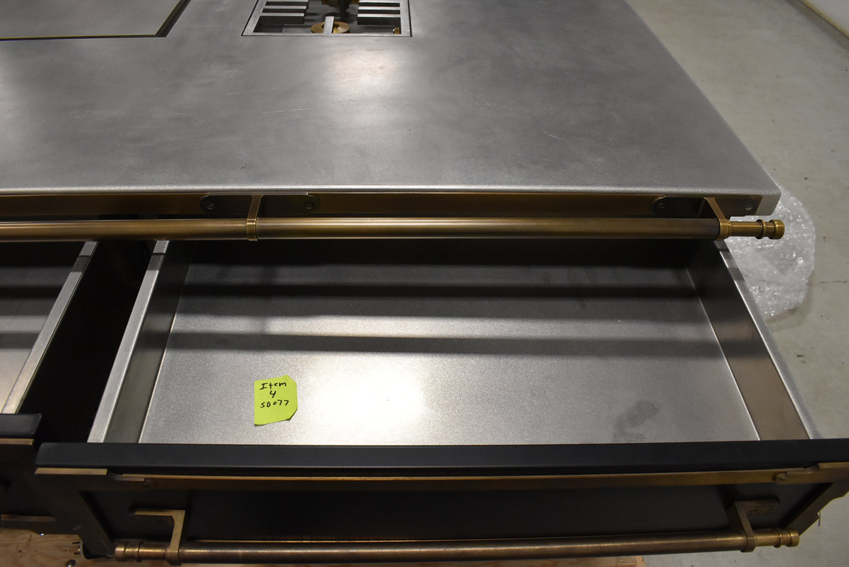 L'Atelier Paris Haute Design Le Classique Noir Matte Kitchen Cabinets with Cook Island