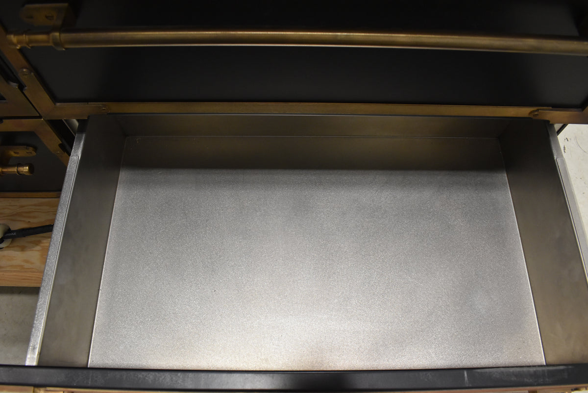 L'Atelier Paris Haute Design Le Classique Noir Matte Kitchen Cabinets with Cook Island