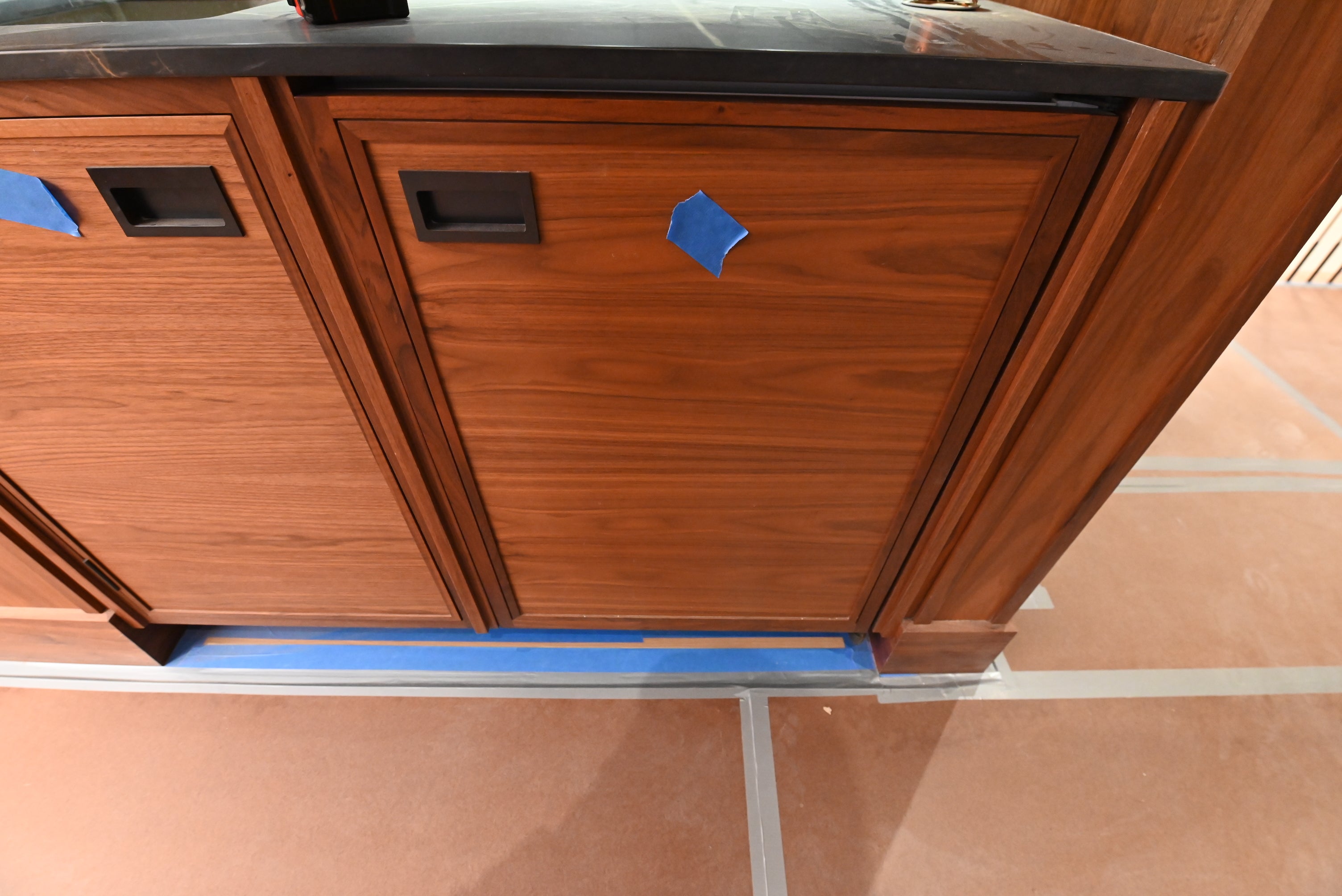 "The Marquee" Luxury Transitional Wet Wine Bar with Sub-Zero Undercounter Refrigerator