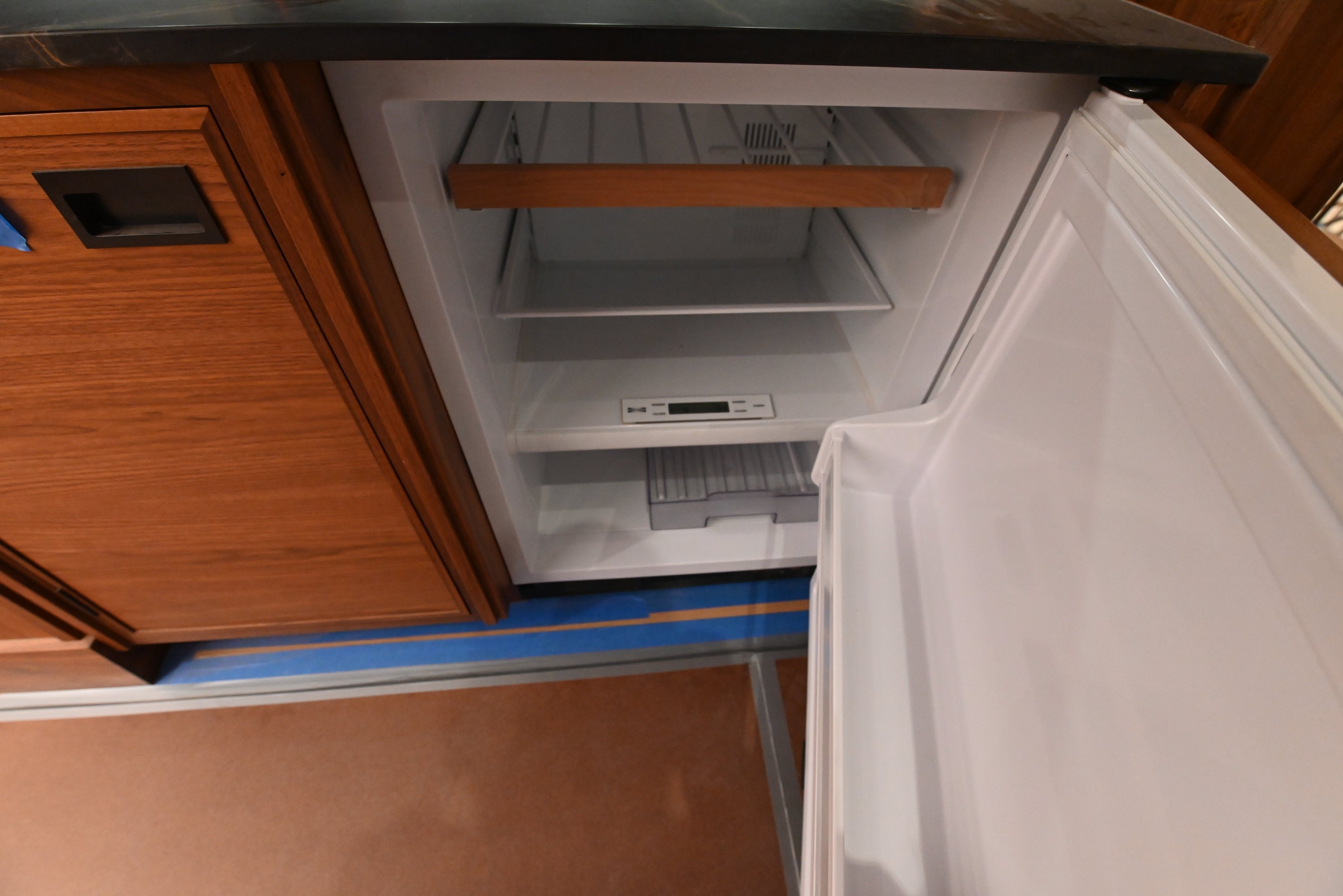 "The Marquee" Luxury Transitional Wet Wine Bar with Sub-Zero Undercounter Refrigerator