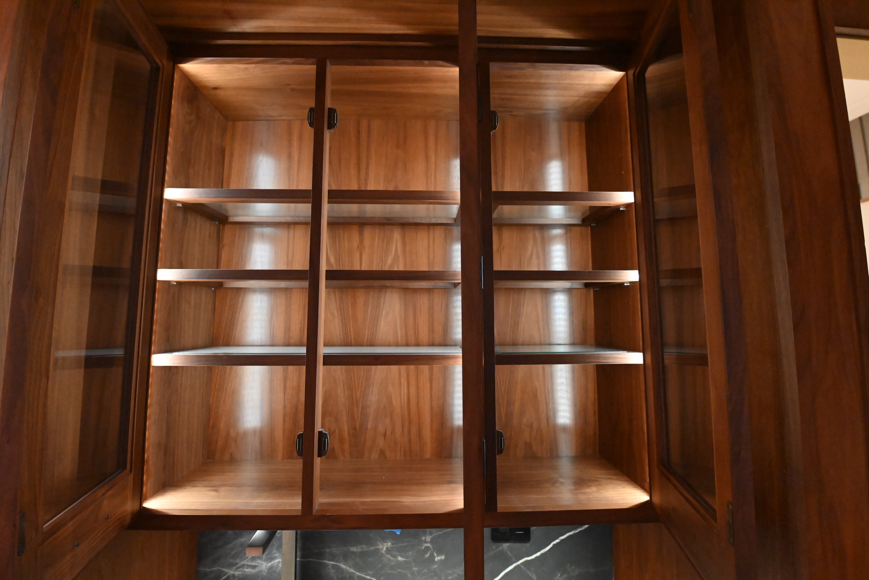 "The Marquee" Luxury Transitional Wet Wine Bar with Sub-Zero Undercounter Refrigerator