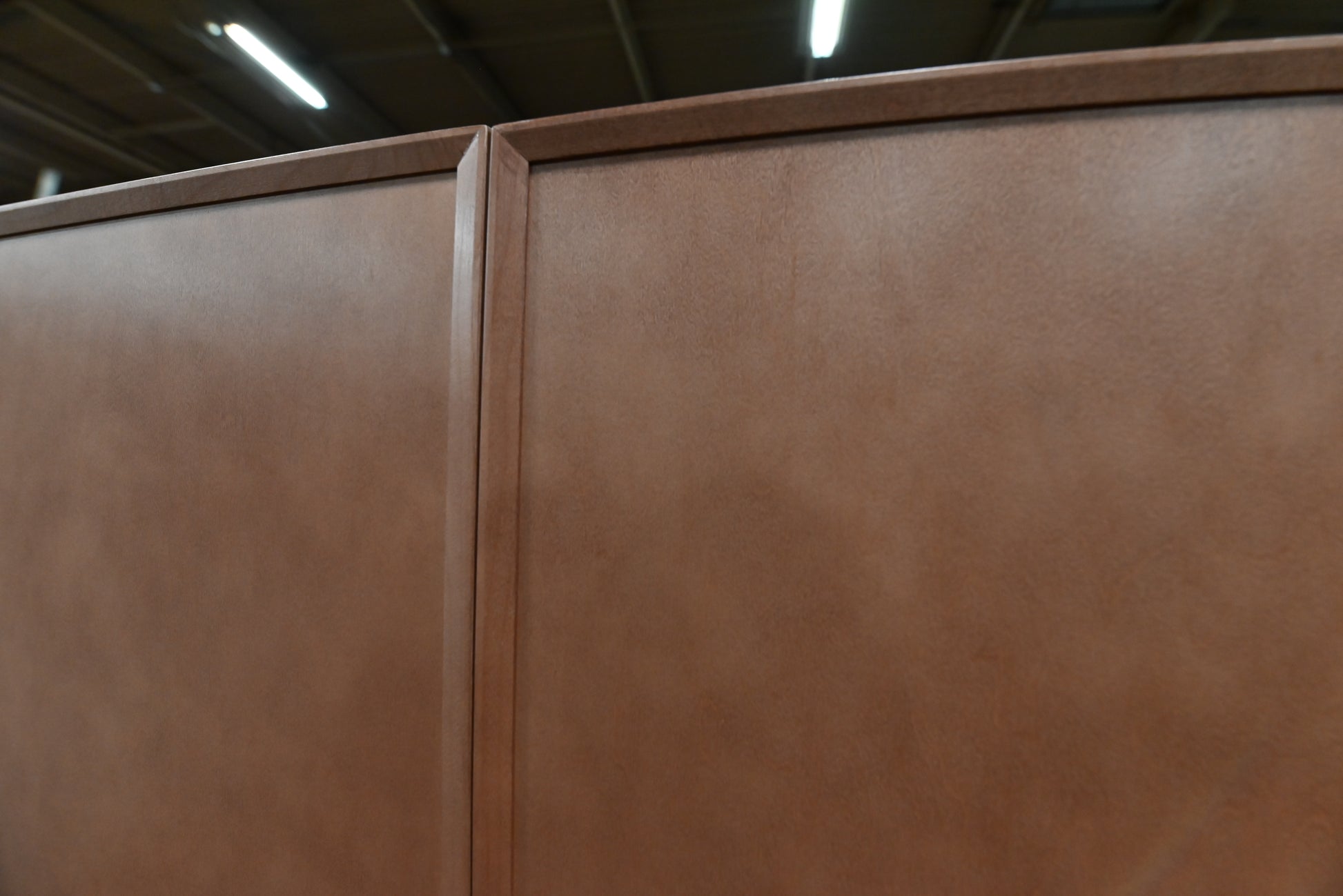 Showplace Modern Maple Wood with Nutmeg Stain Partial Kitchen Cabinets 