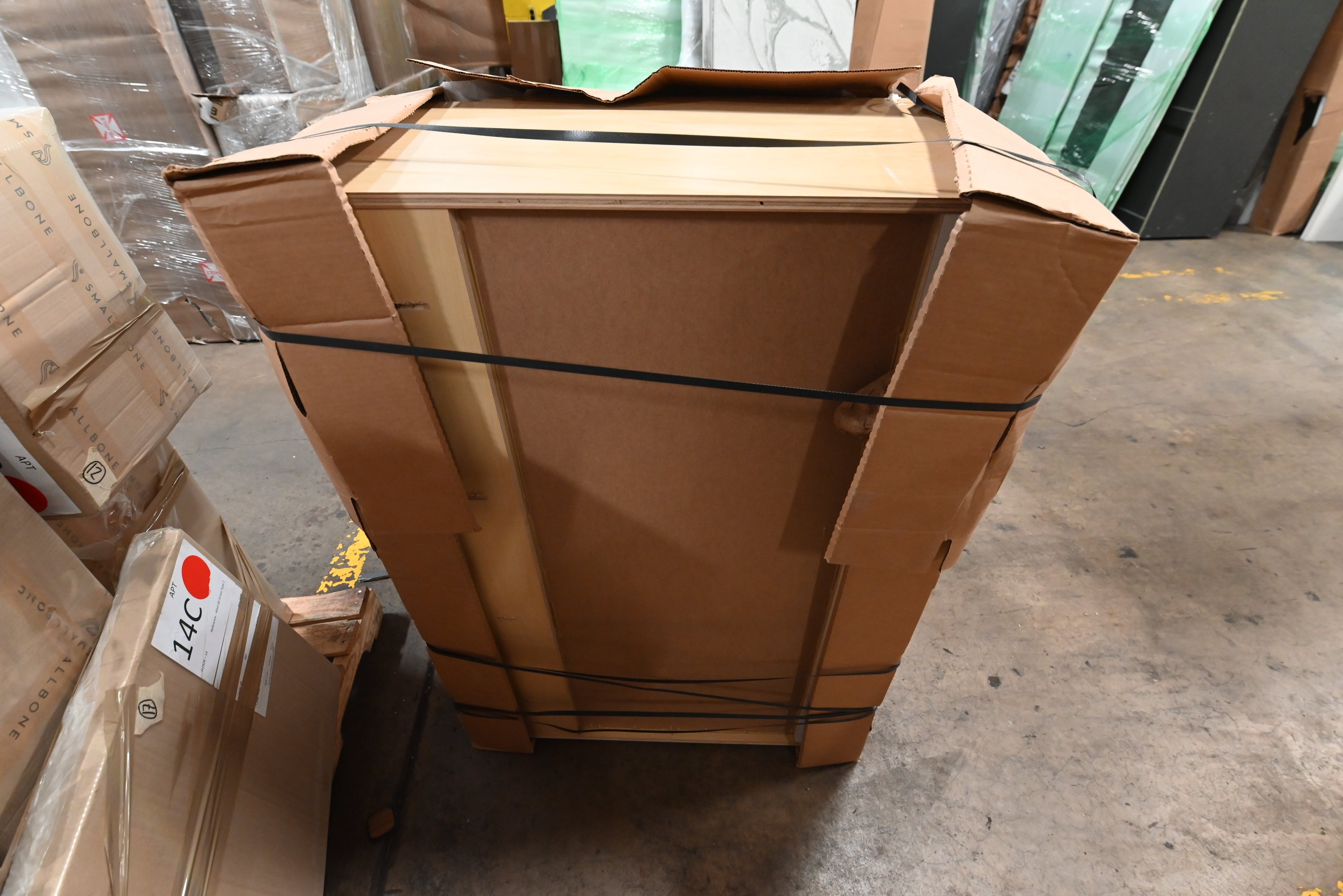 Showplace Modern Maple Wood with Nutmeg Stain Partial Kitchen Cabinets