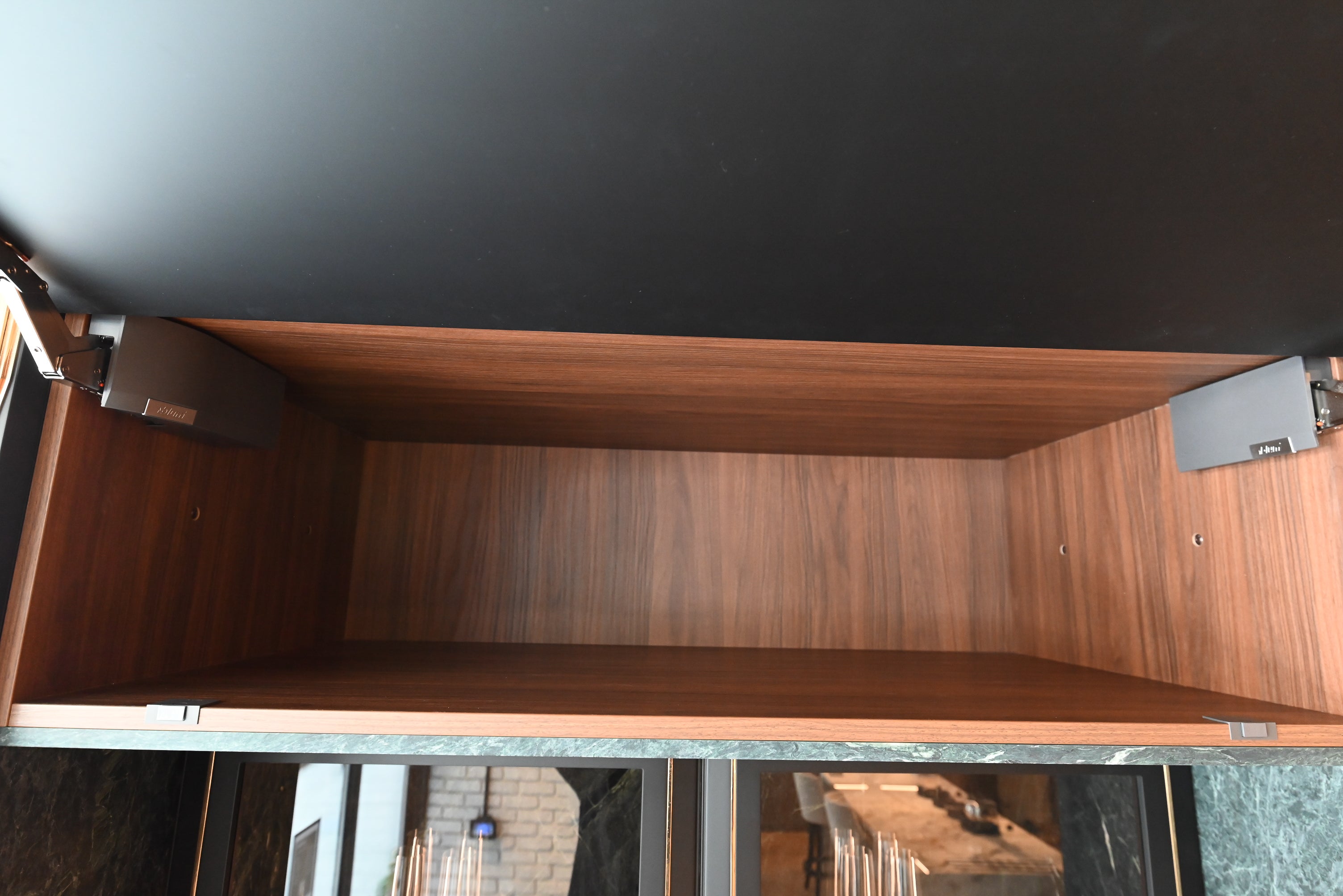 Martini Modern Nero Assoluto Matte Kitchen with Island & Gaggenau Appliances