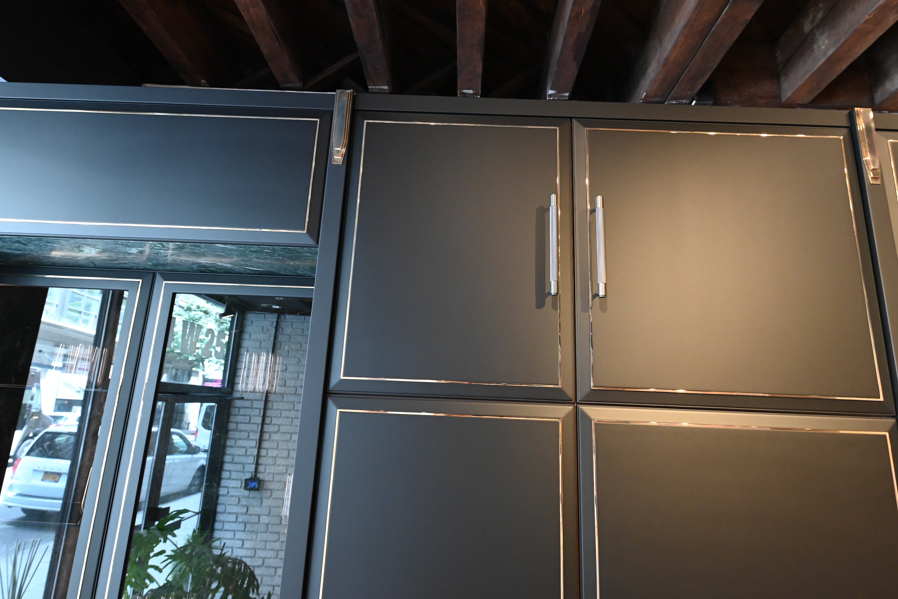 Martini Modern Nero Assoluto Matte Kitchen with Island & Gaggenau Appliances