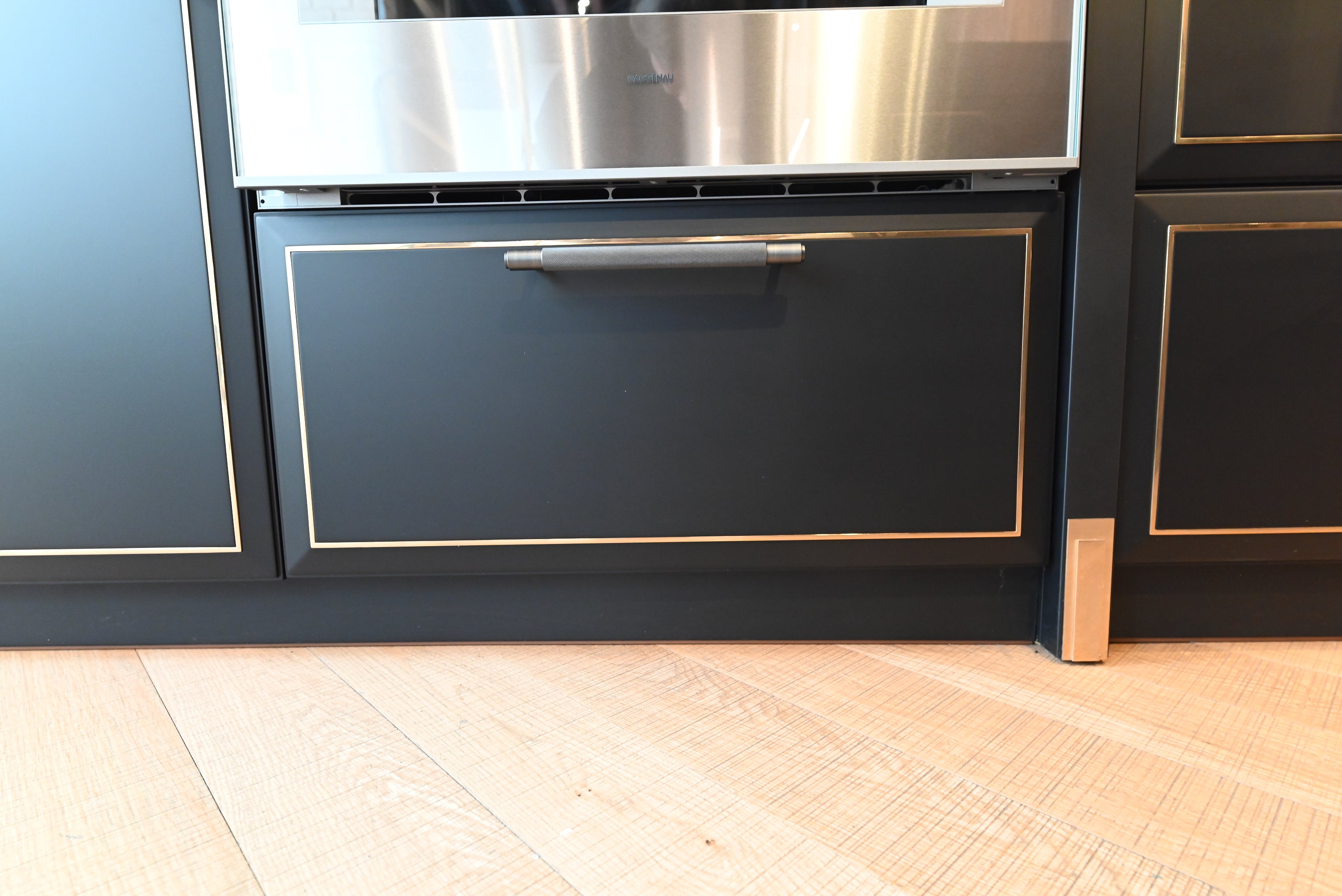 Martini Modern Nero Assoluto Matte Kitchen with Island & Gaggenau Appliances