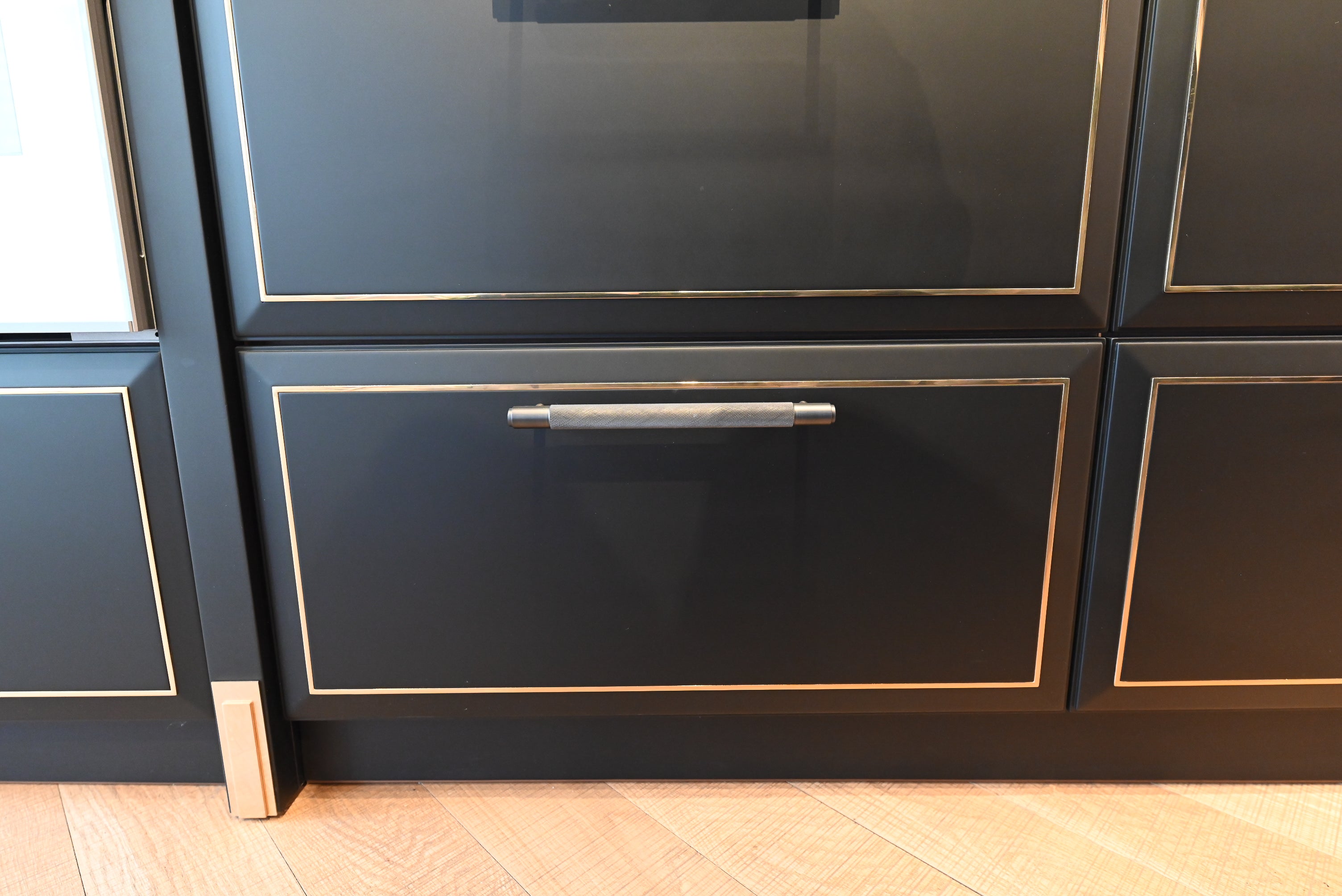 Martini Modern Nero Assoluto Matte Kitchen with Island & Gaggenau Appliances