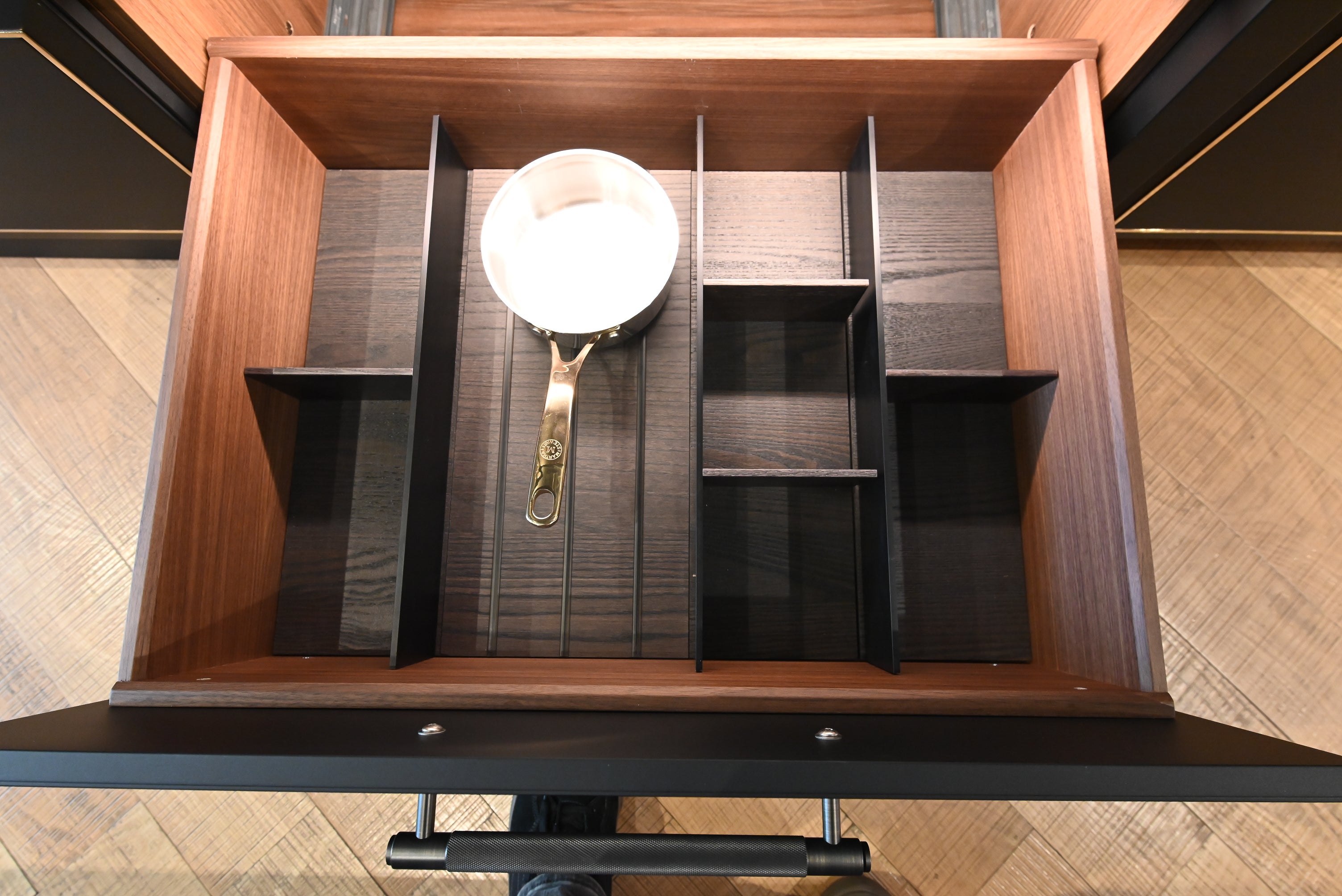 Martini Modern Nero Assoluto Matte Kitchen with Island & Gaggenau Appliances