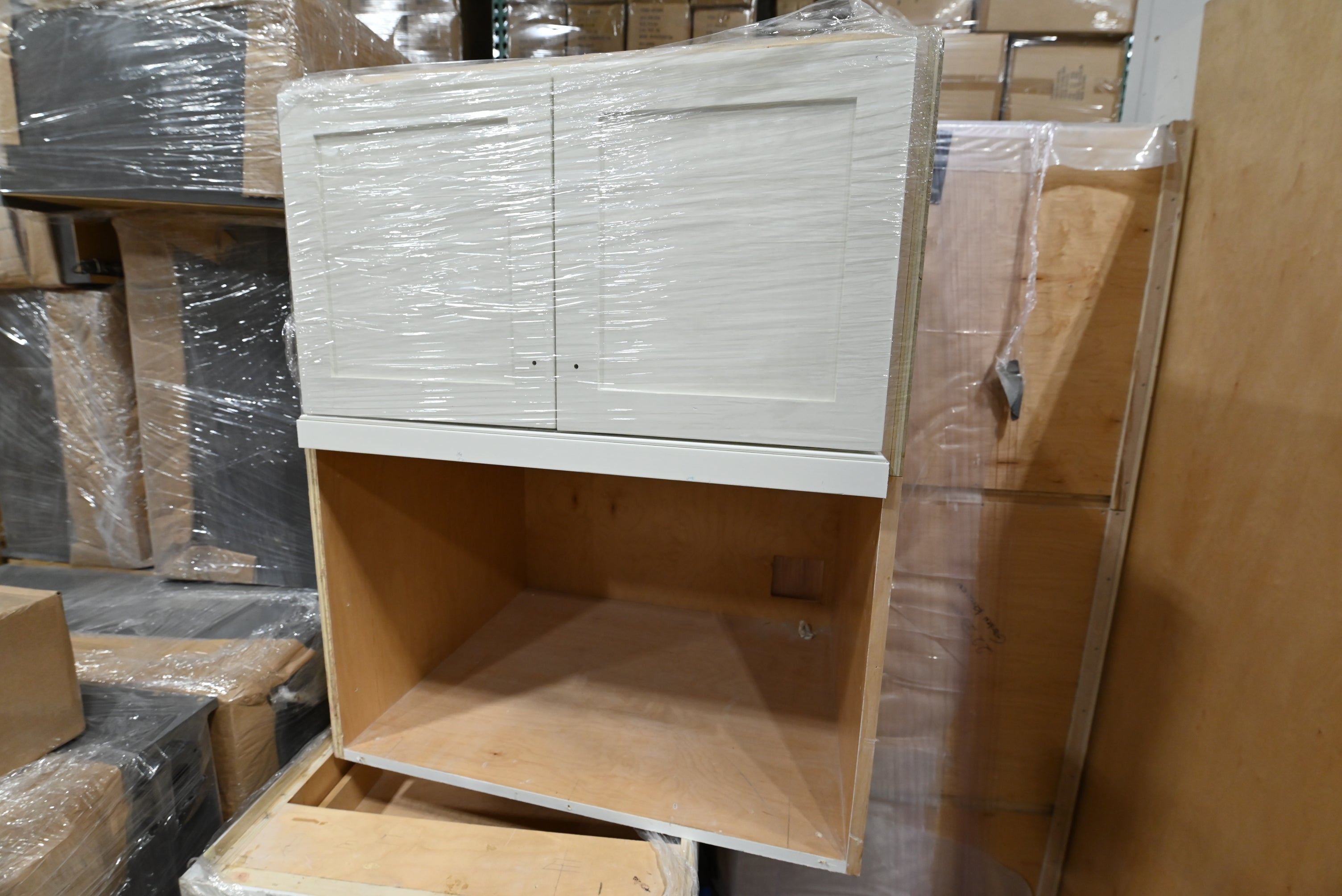 Custom Traditional White Partial Kitchen Cabinets