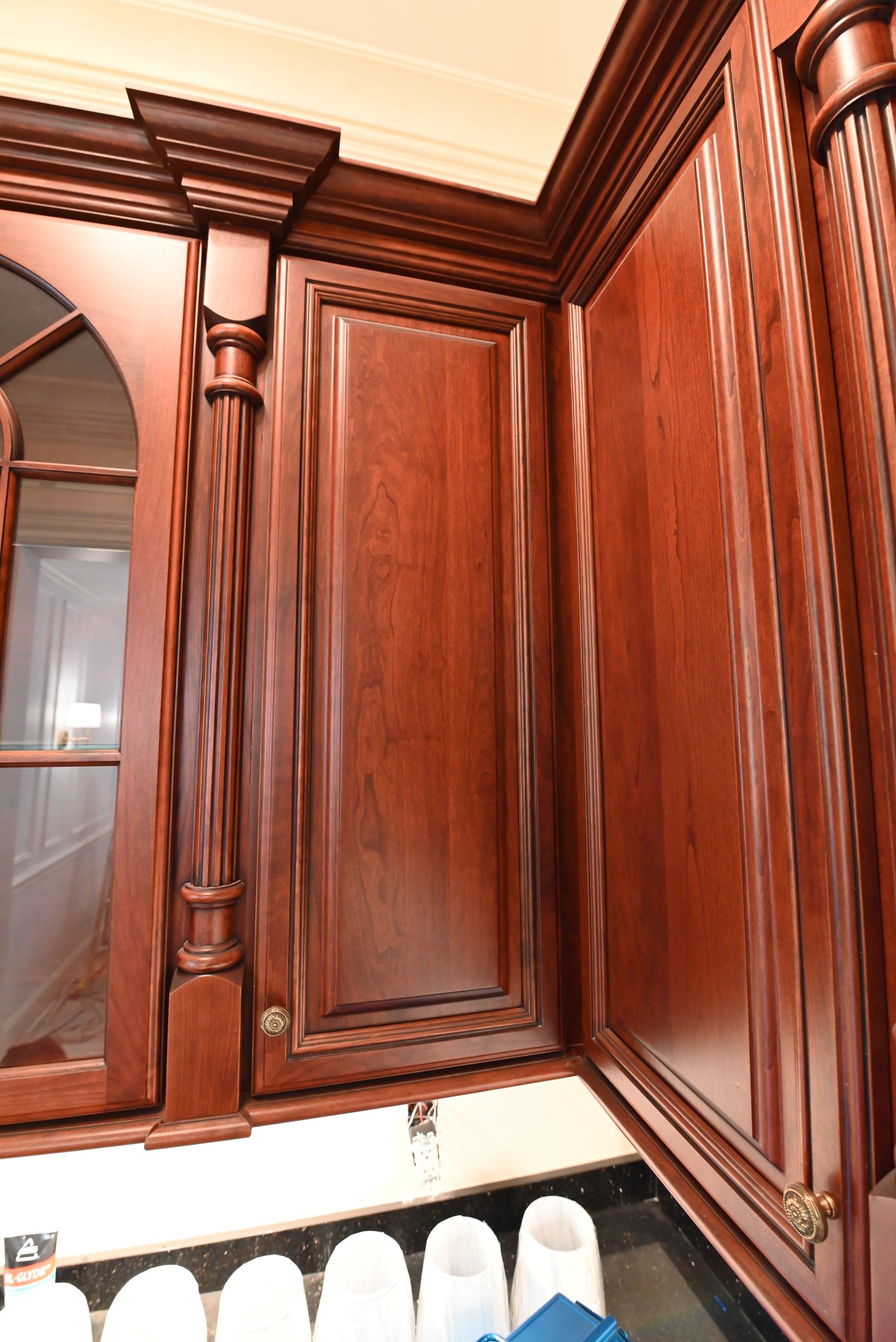 "The Chatsworth" Traditional Mahogany Stained Wood Butler's Pantry