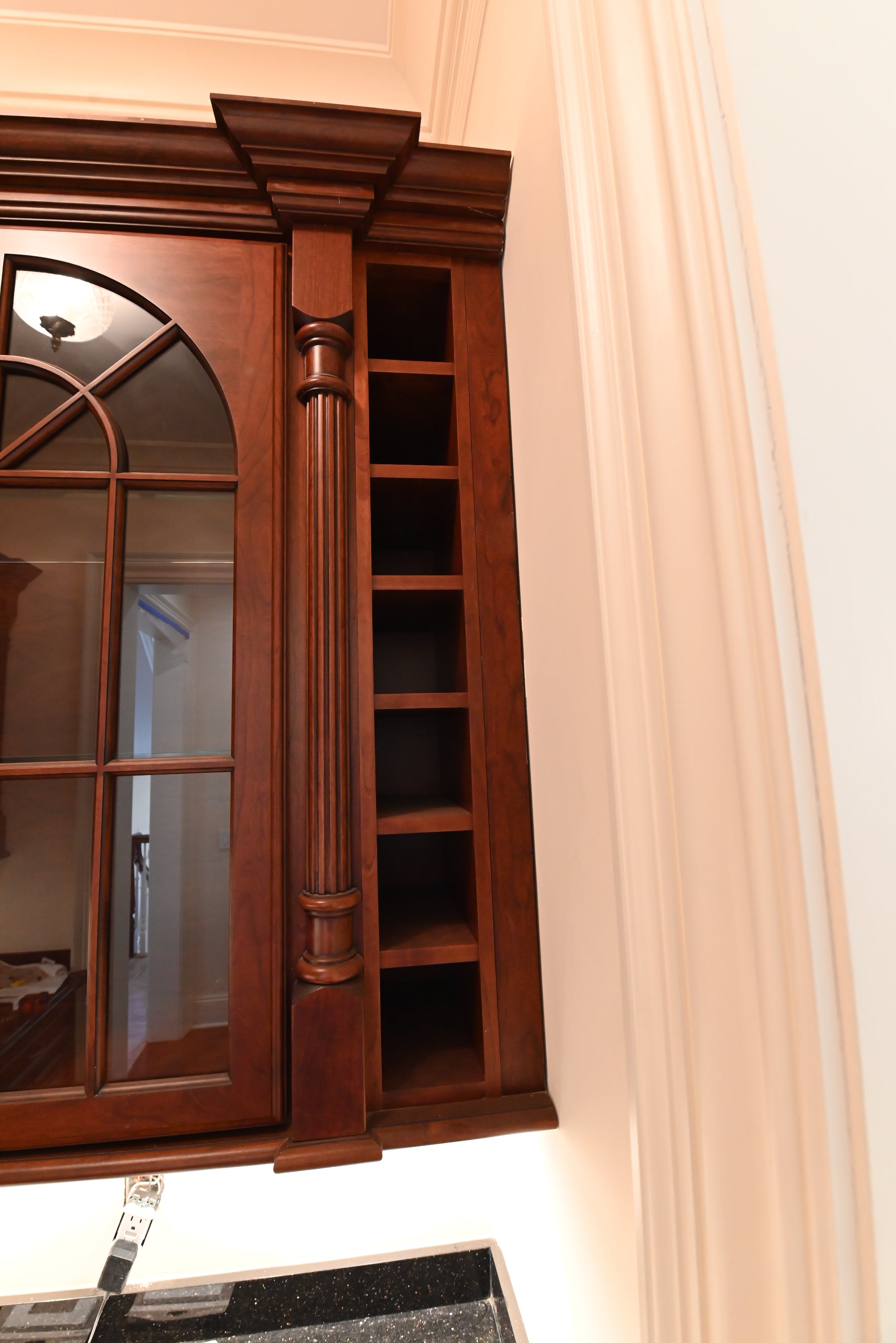"The Chatsworth" Traditional Mahogany Stained Wood Butler's Pantry