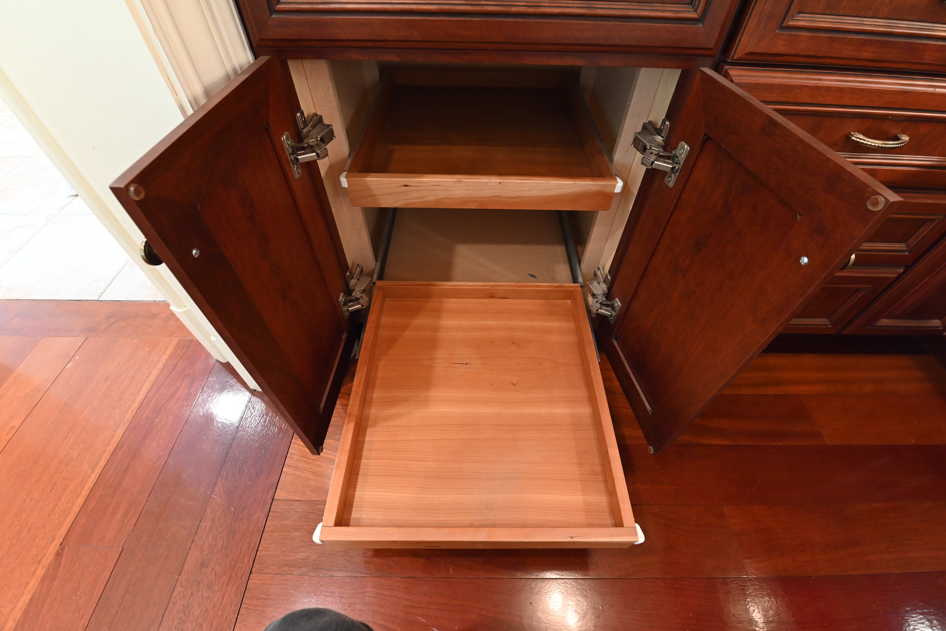 "The Chatsworth" Traditional Mahogany Stained Wood Butler's Pantry
