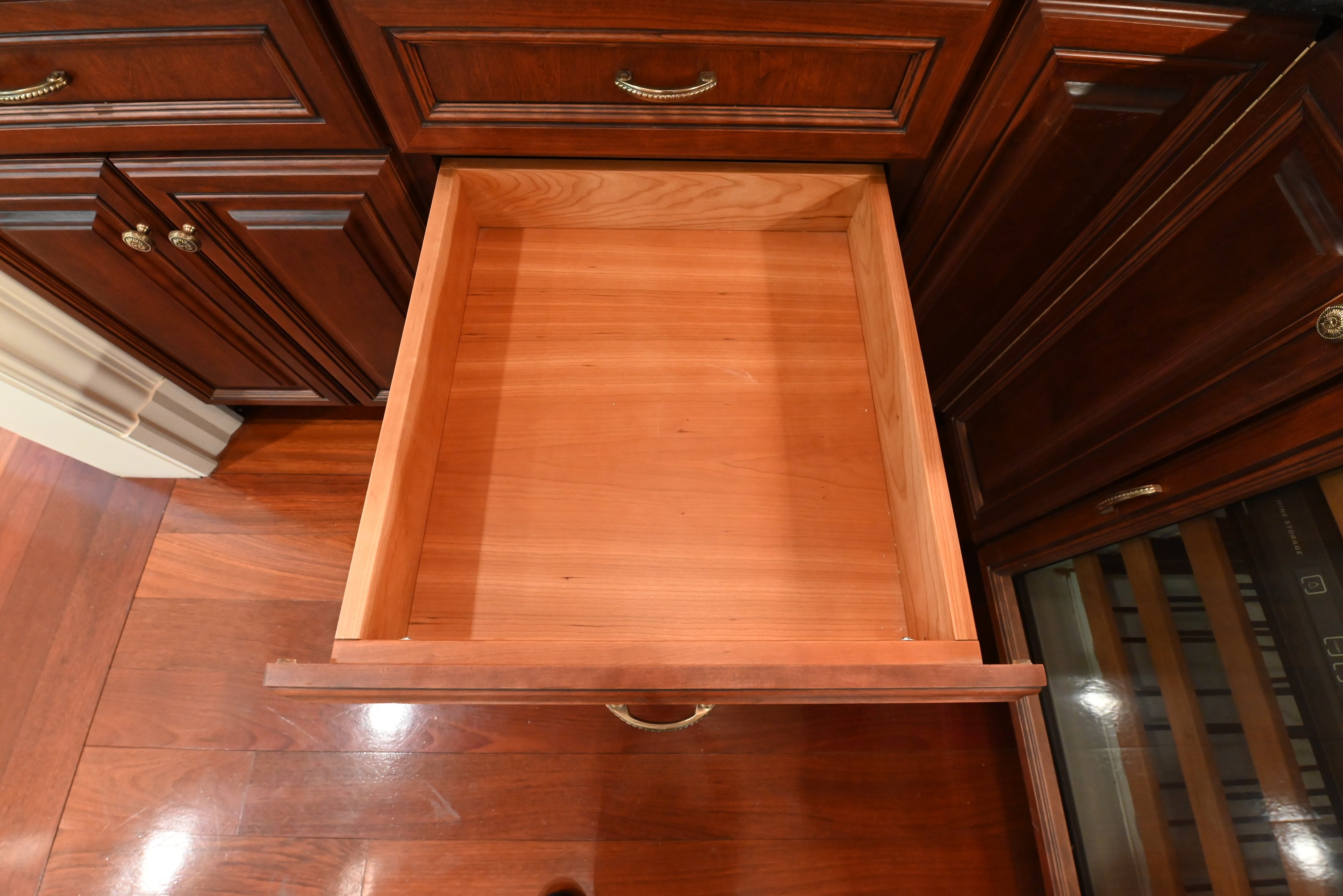 "The Chatsworth" Traditional Mahogany Stained Wood Butler's Pantry