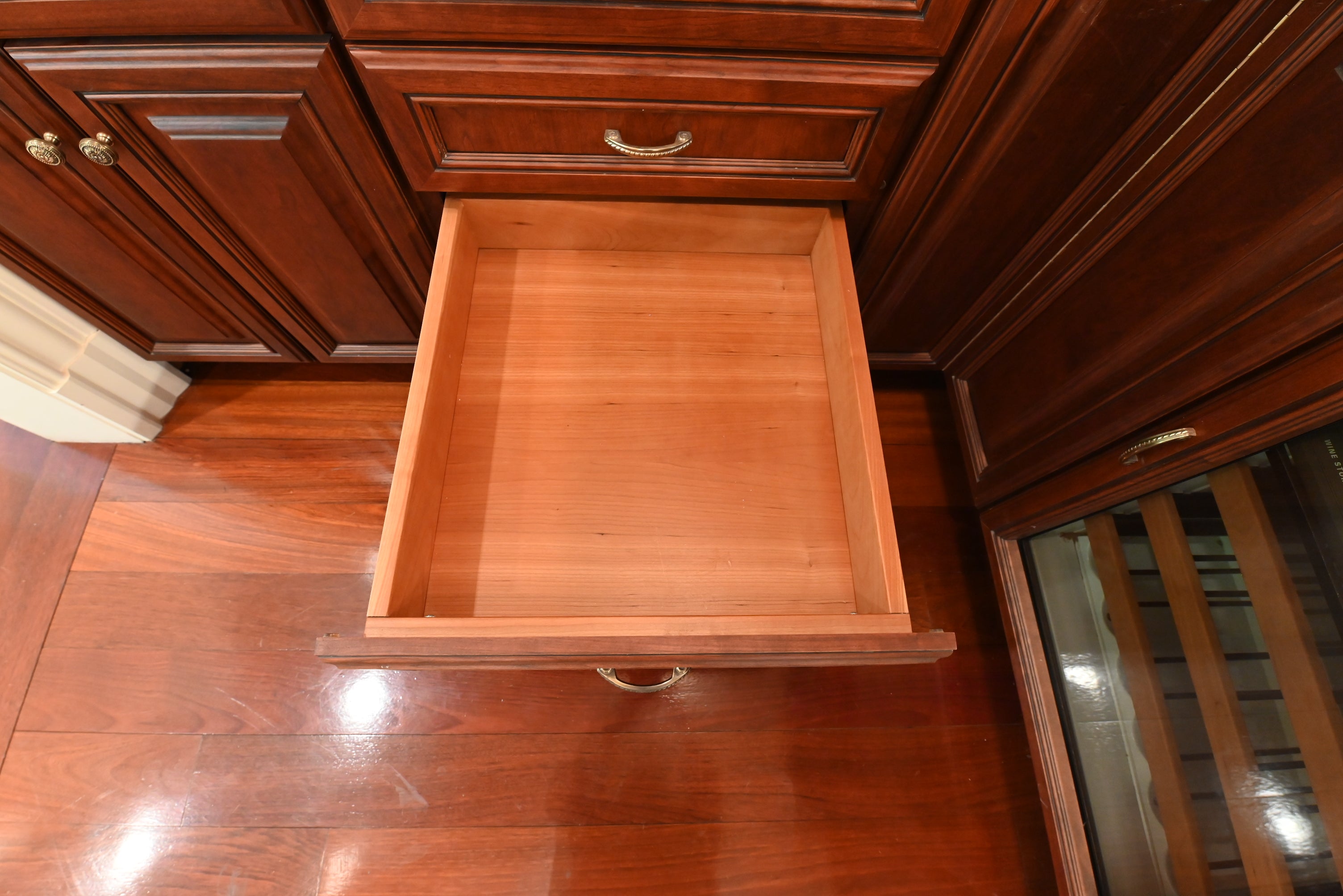 "The Chatsworth" Traditional Mahogany Stained Wood Butler's Pantry