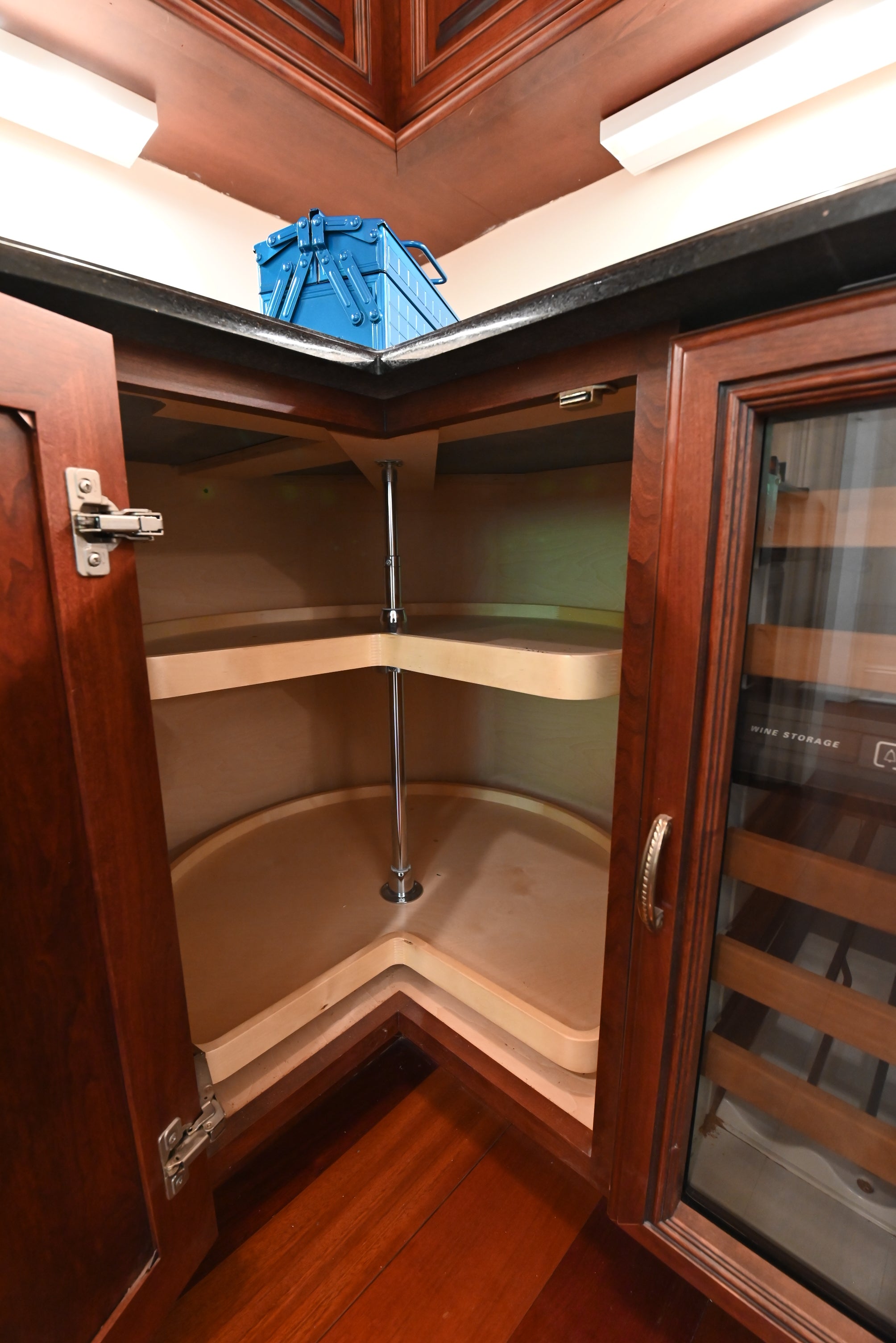 "The Chatsworth" Traditional Mahogany Stained Wood Butler's Pantry
