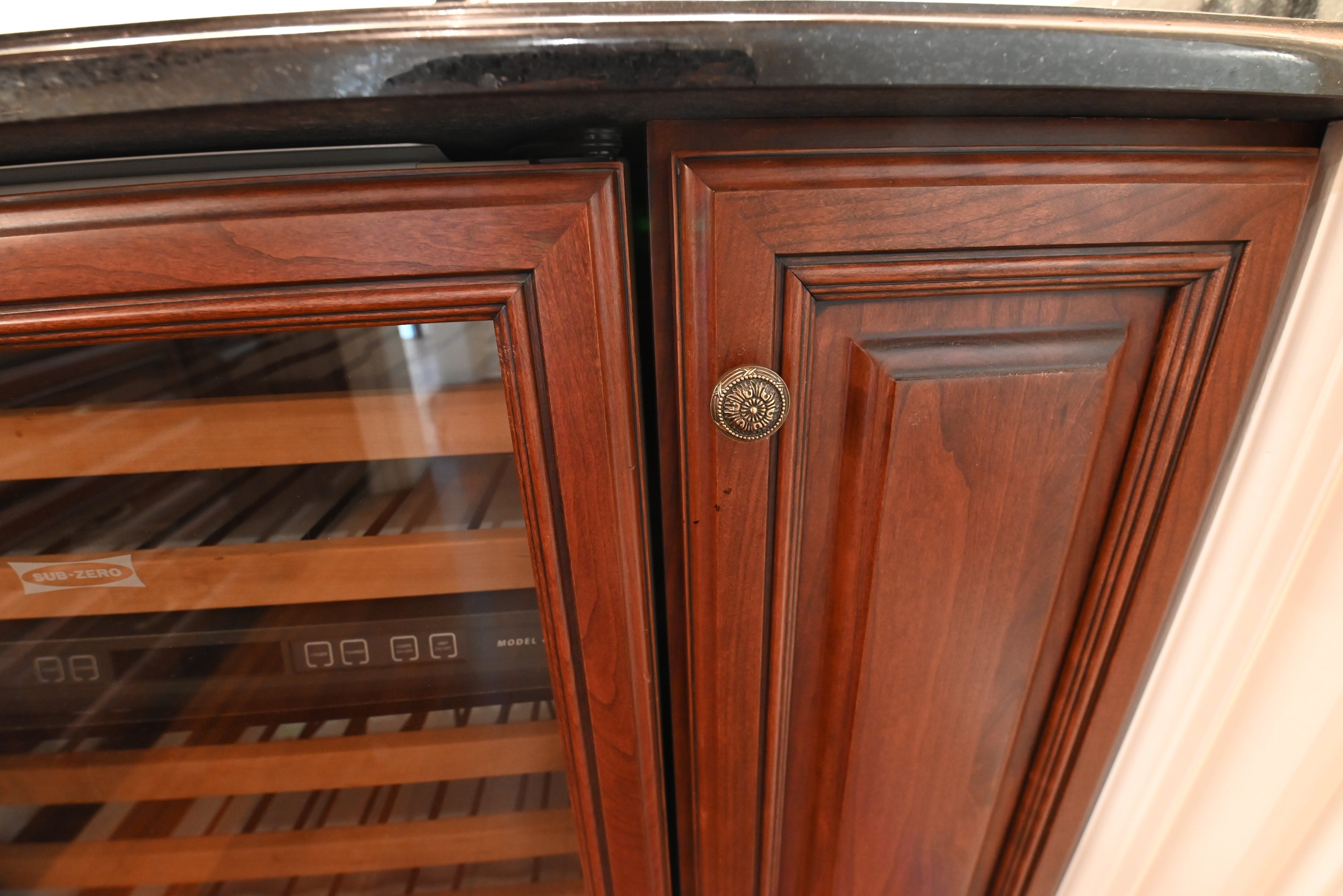 "The Chatsworth" Traditional Mahogany Stained Wood Butler's Pantry