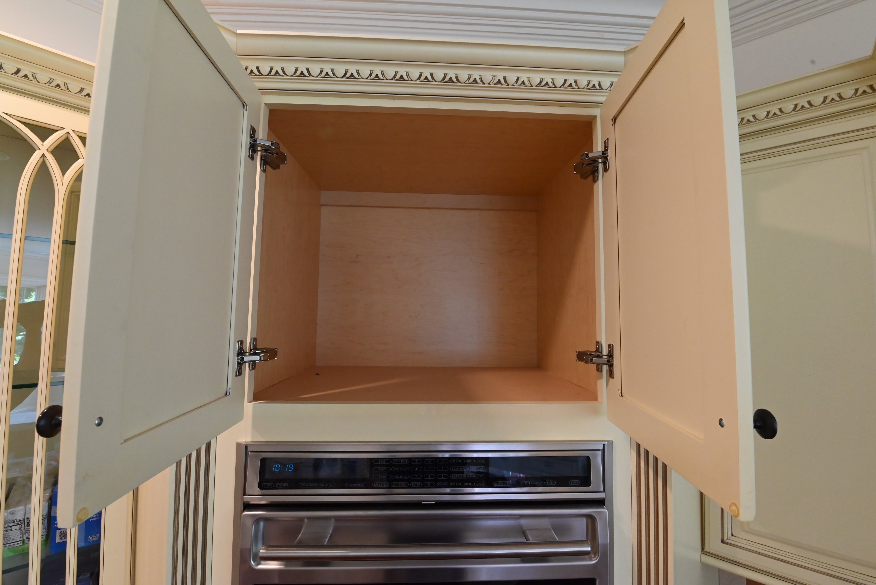 “The Ashbourne” Traditional Muted Cream Kitchen with Island & Desk Area