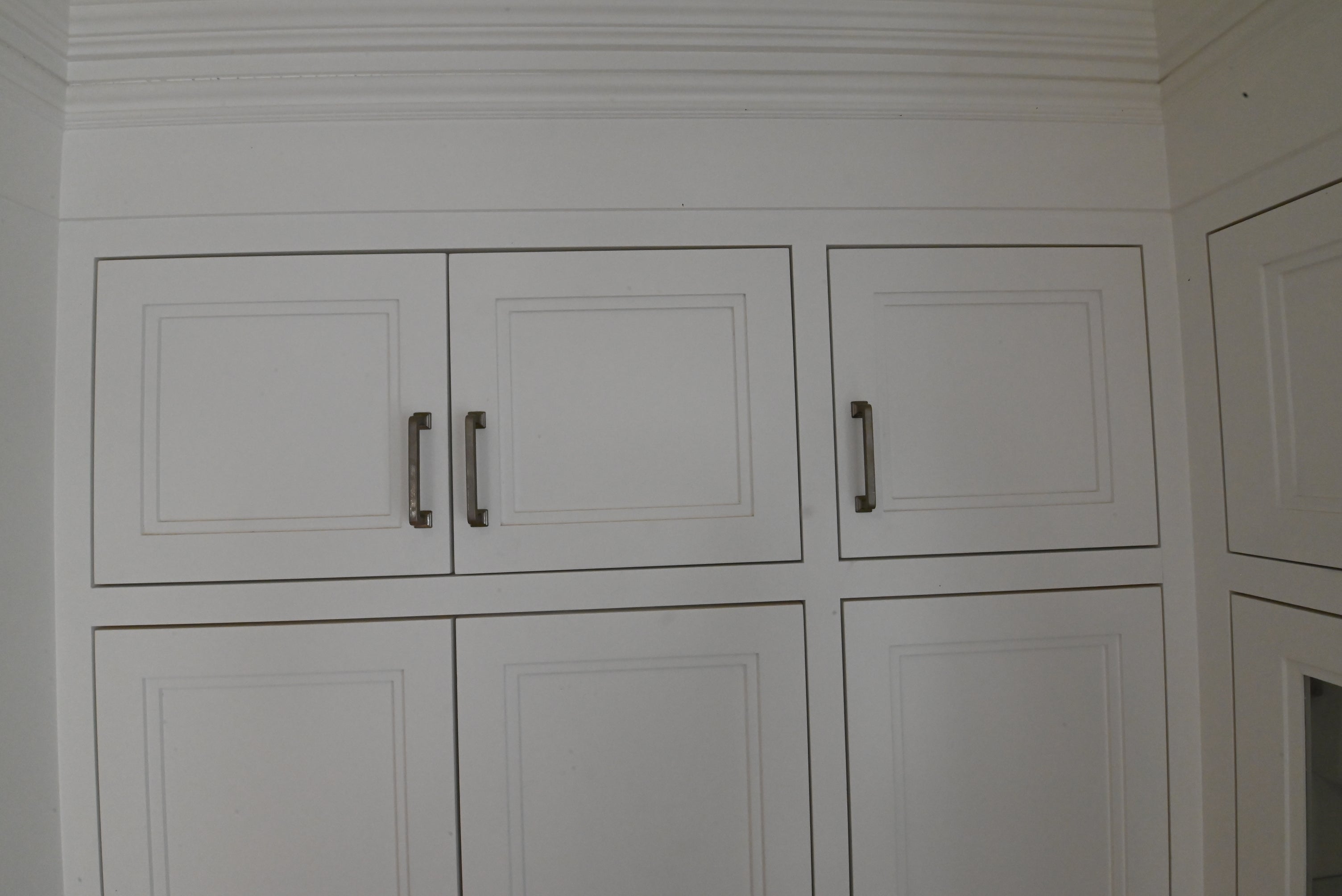 "The Abercorn" Transitional White Kitchen with Island & 48" Wolf Range