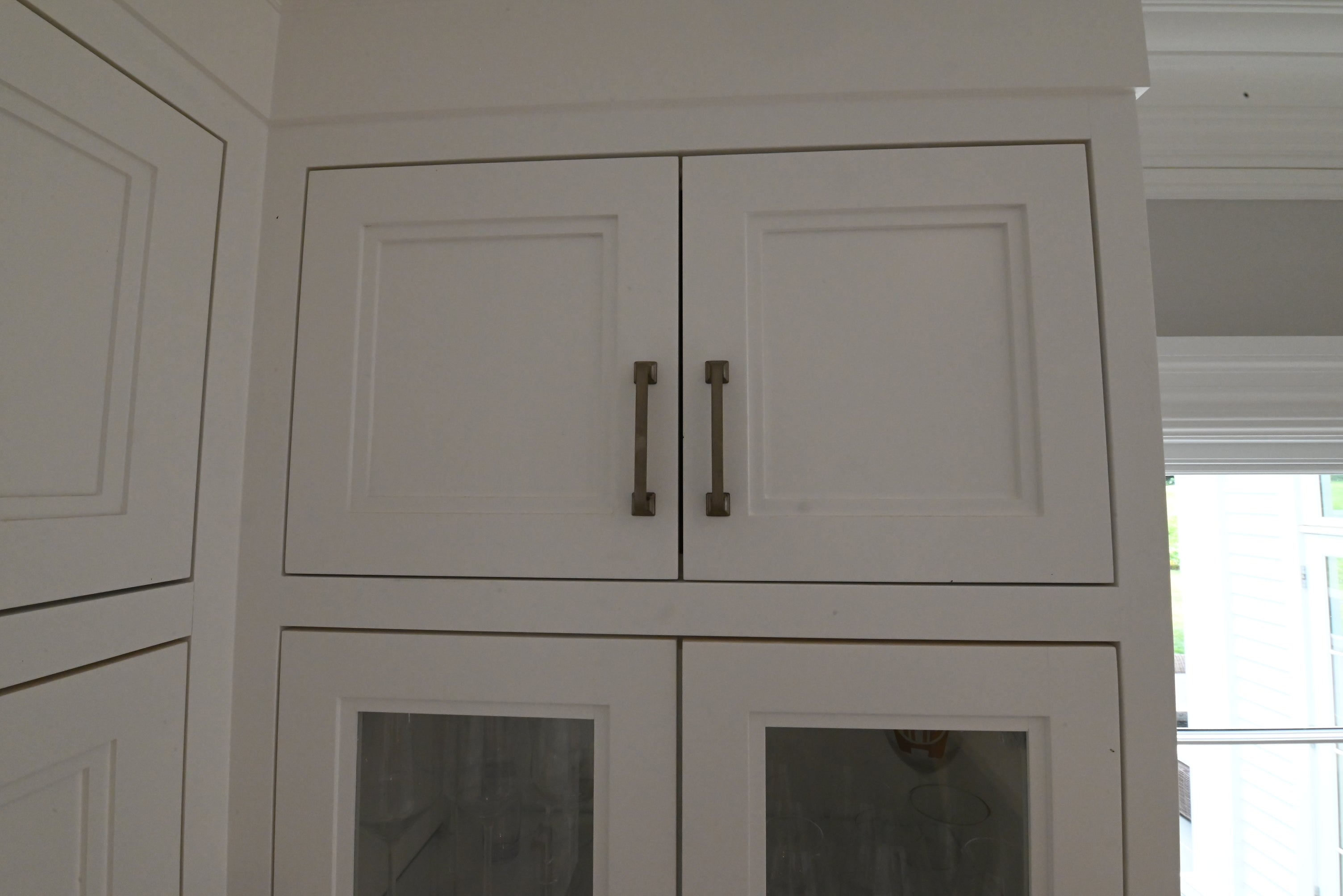 "The Abercorn" Transitional White Kitchen with Island & 48" Wolf Range