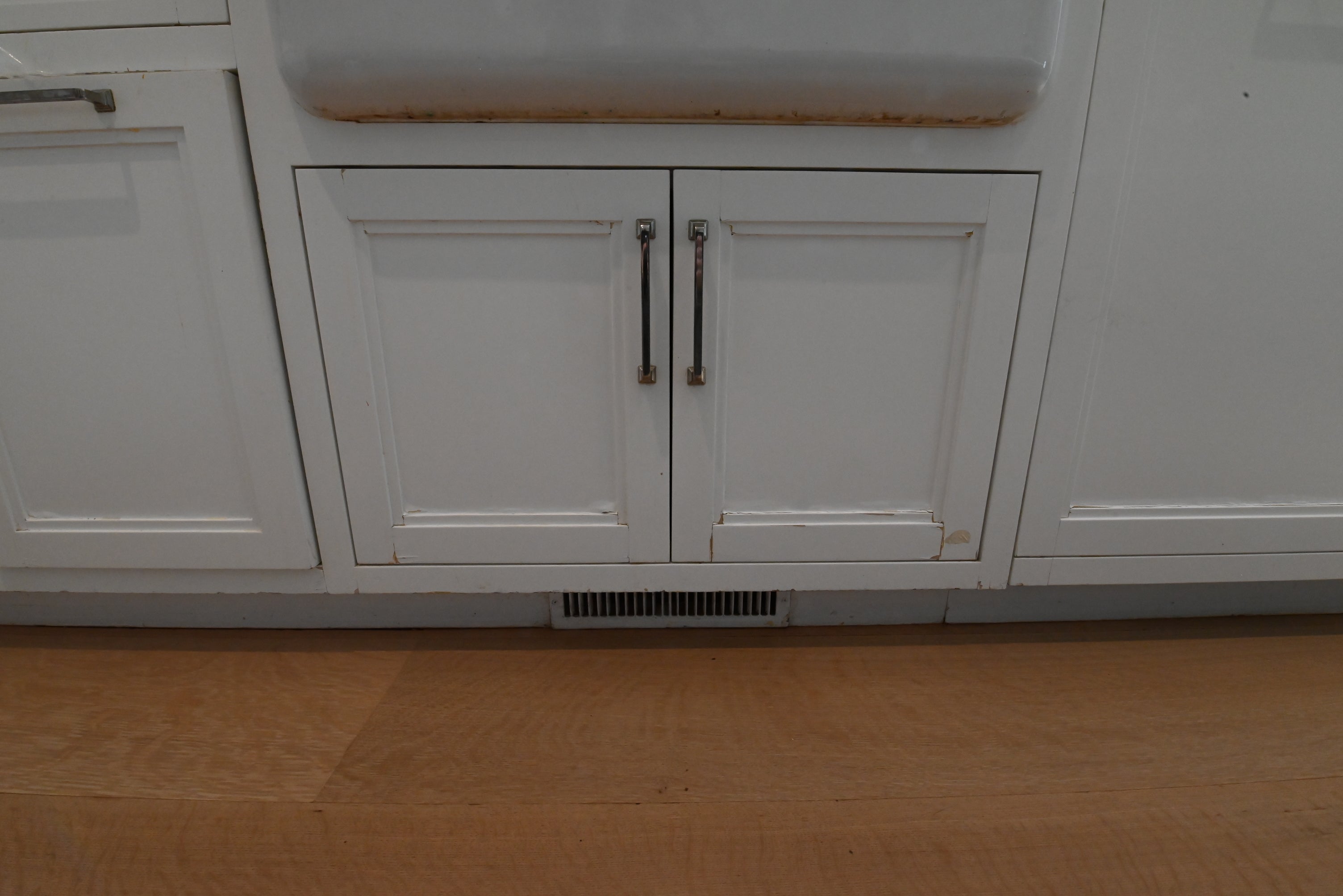 "The Abercorn" Transitional White Kitchen with Island & 48" Wolf Range