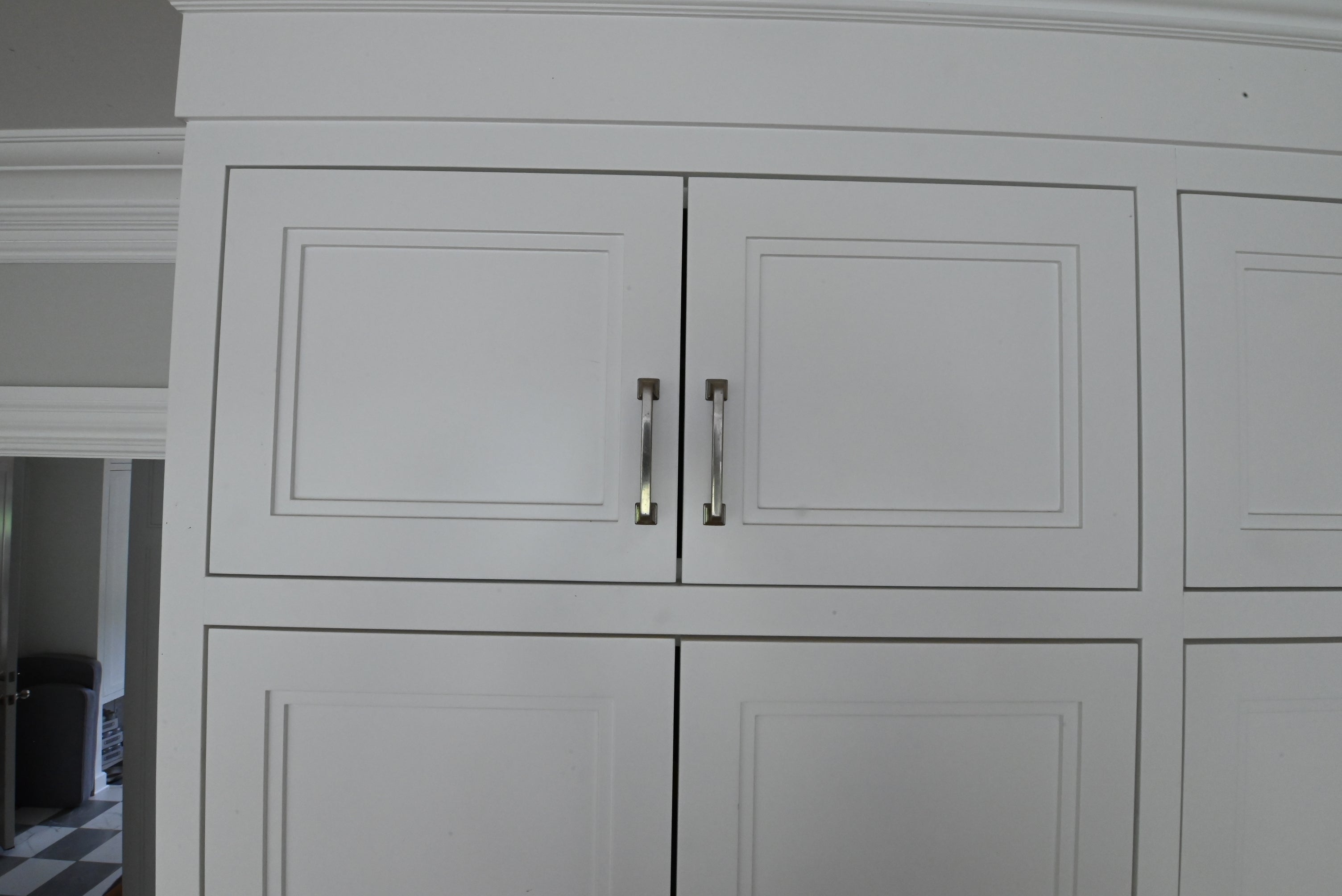 "The Abercorn" Transitional White Kitchen with Island & 48" Wolf Range