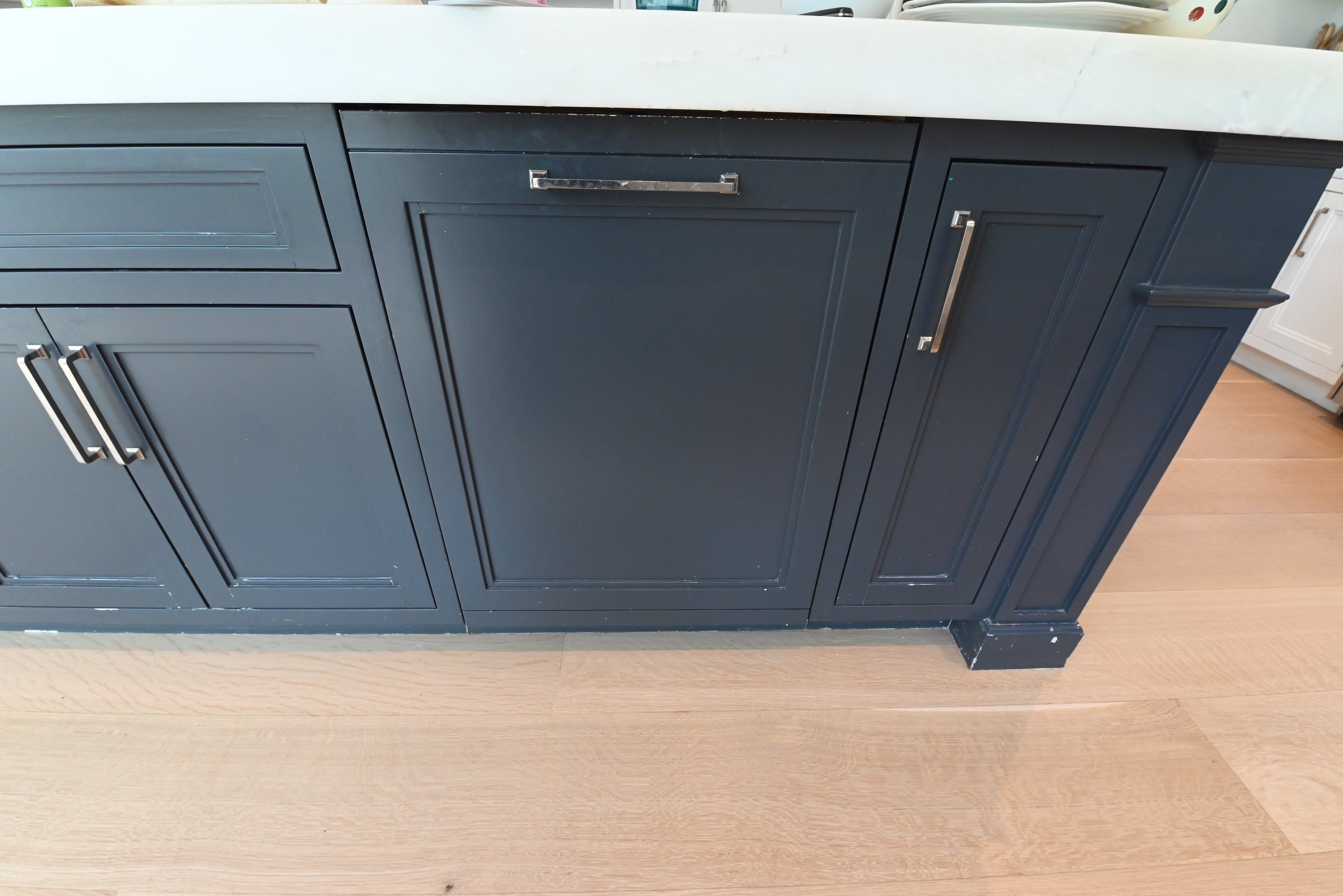 "The Abercorn" Transitional White Kitchen with Island & 48" Wolf Range