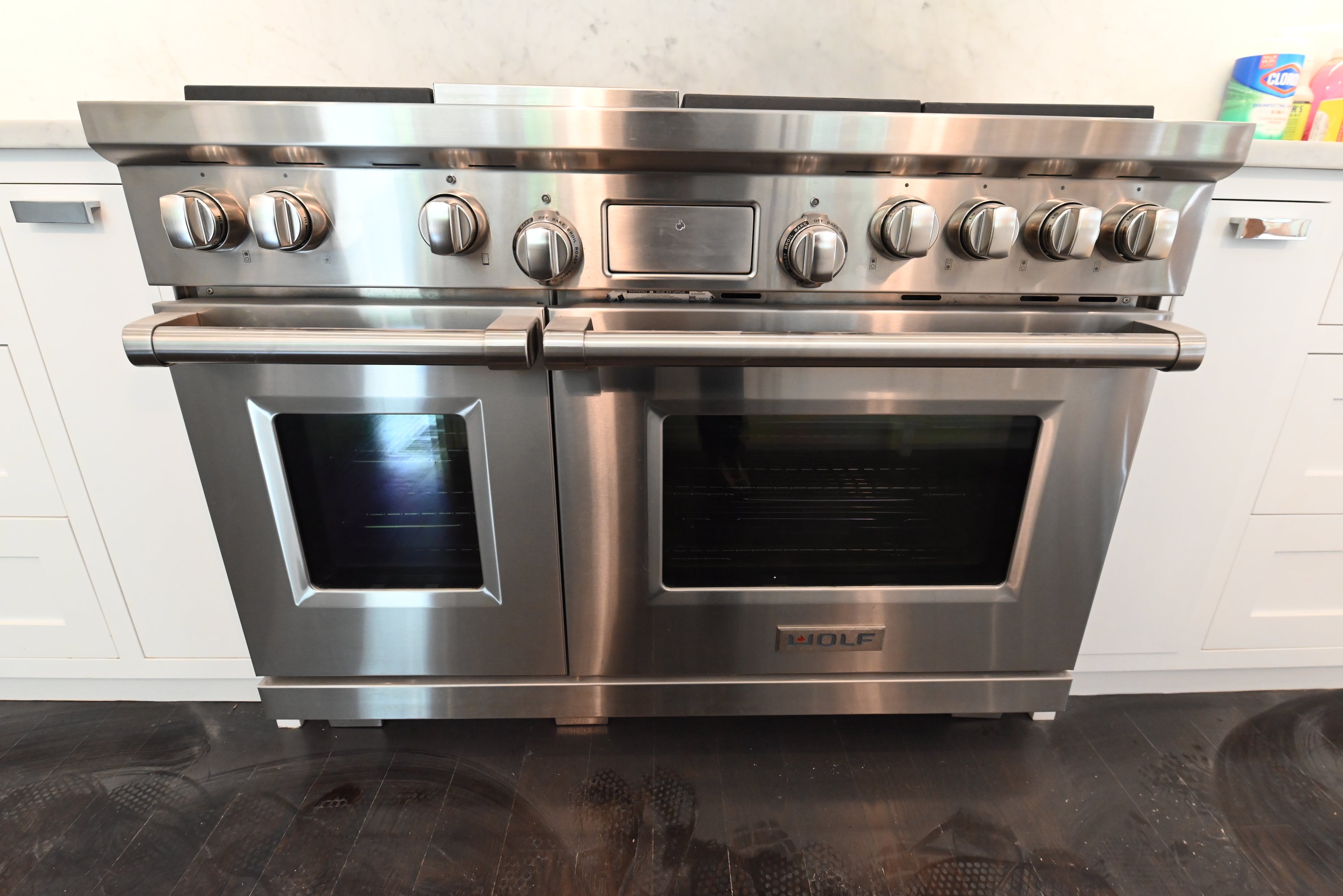 “The Pembroke” Transitional White Kitchen with Island, Wolf & Sub-Zero Appliances