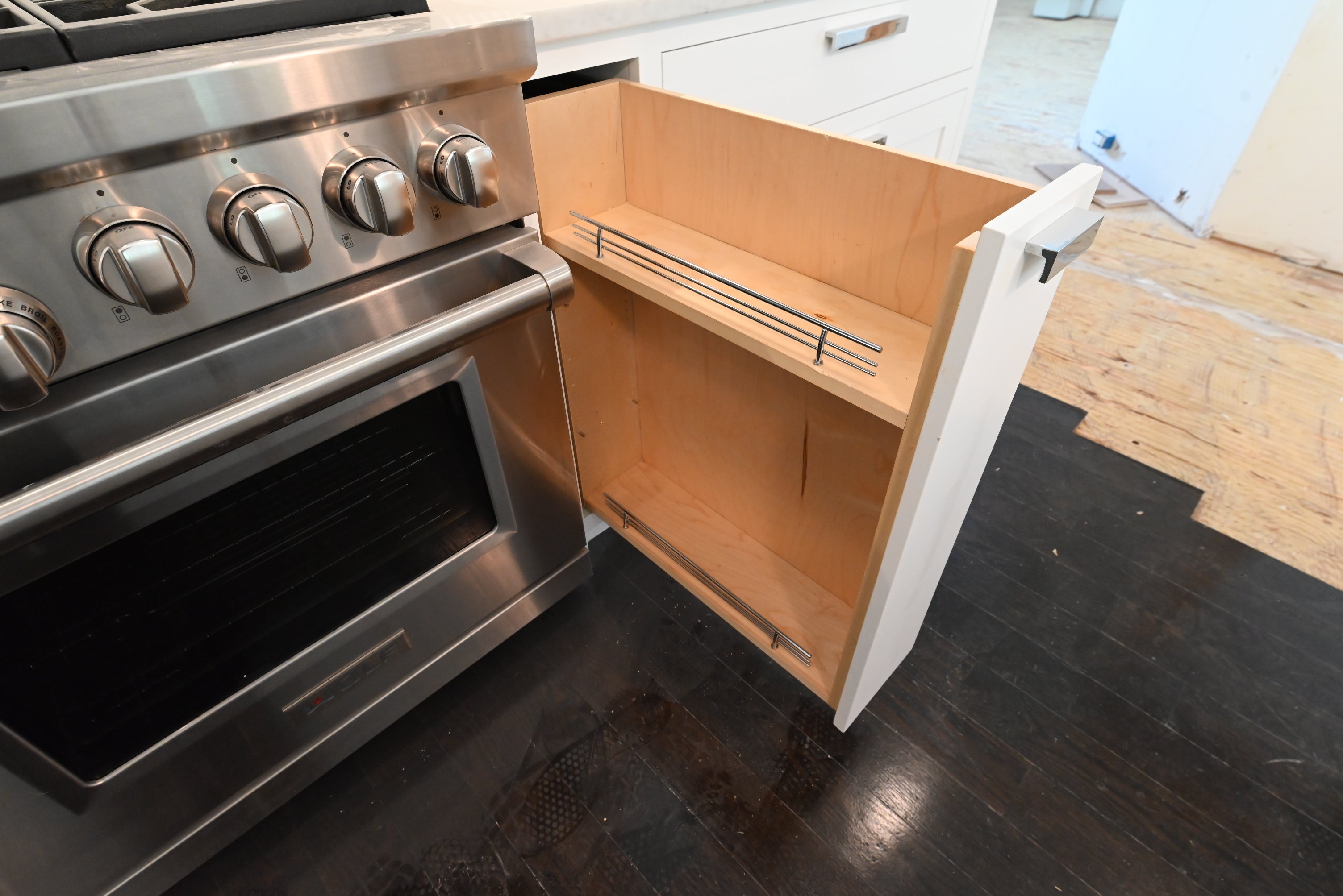 “The Pembroke” Transitional White Kitchen with Island, Wolf & Sub-Zero Appliances