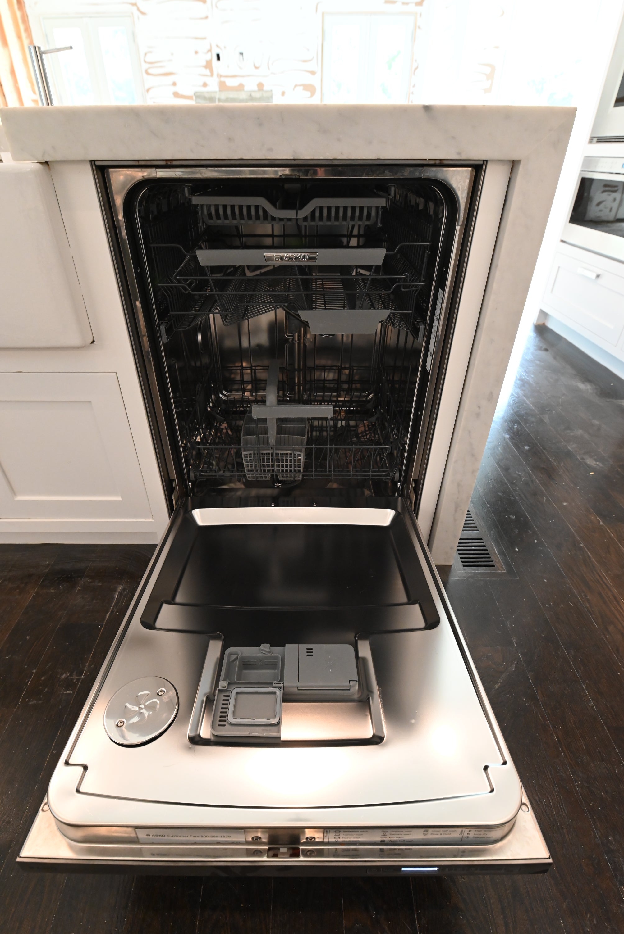 “The Pembroke” Transitional White Kitchen with Island, Wolf & Sub-Zero Appliances