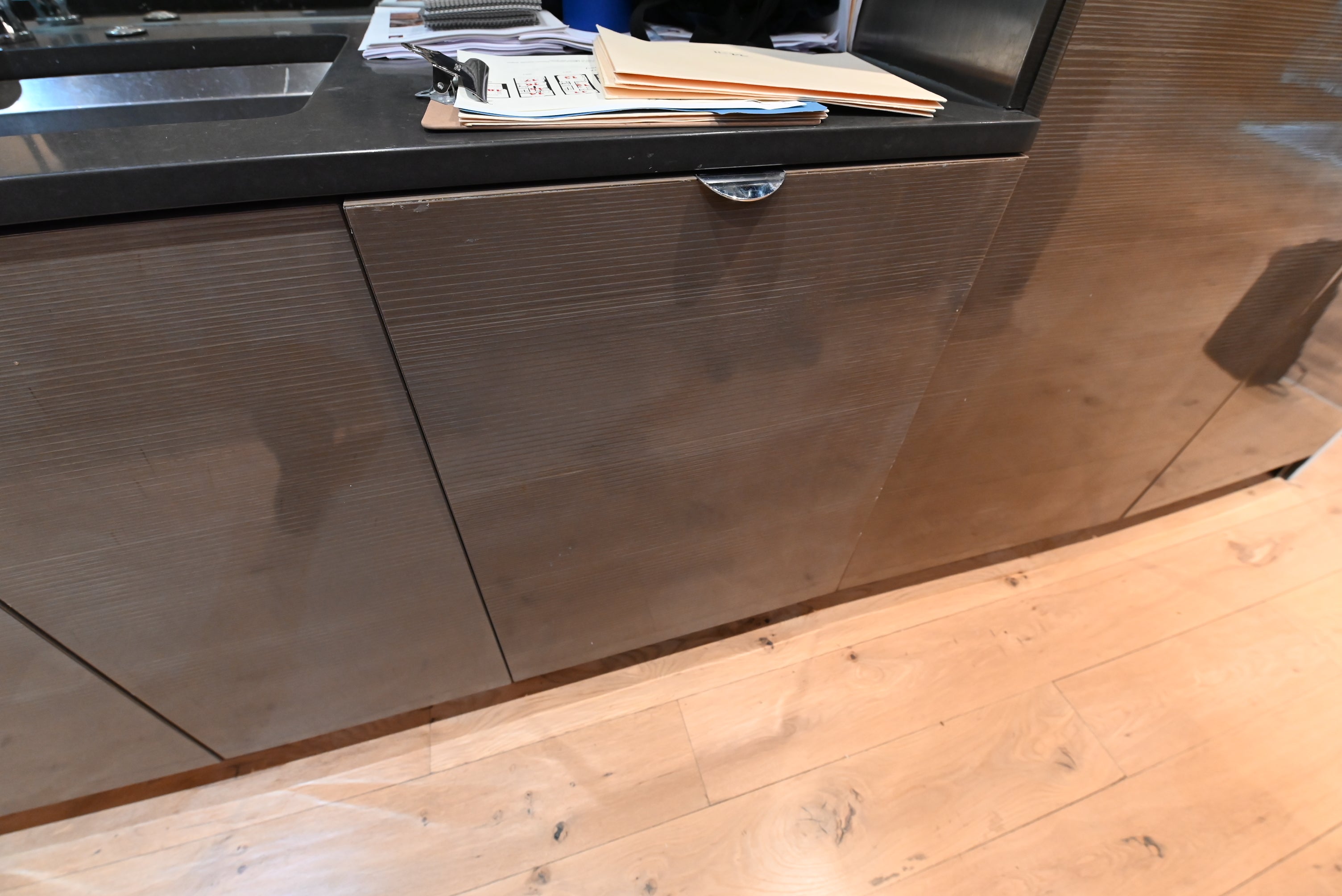 "The Stryker" Industrial Modern Kitchen with Island & Gaggenau Appliances