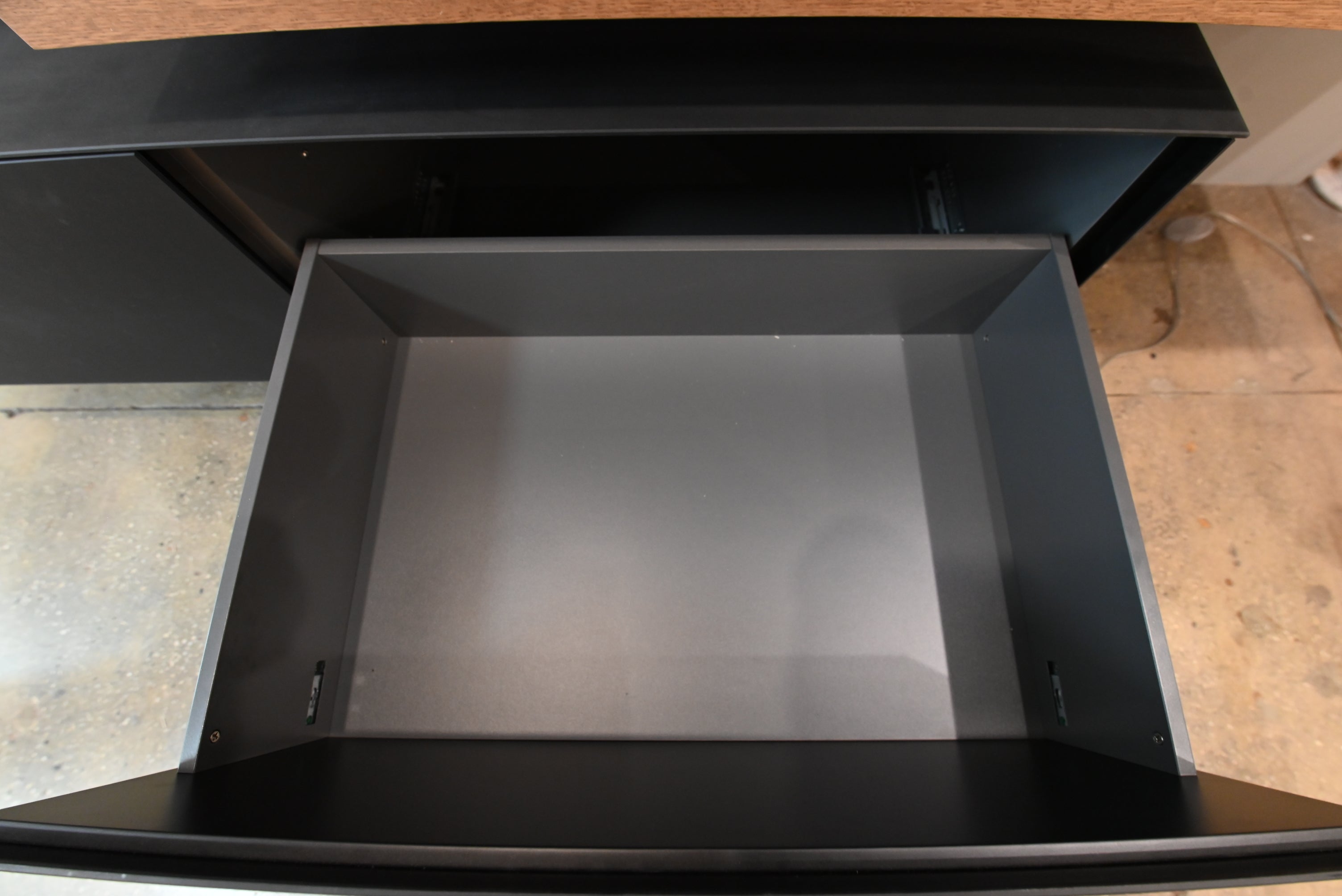 Edoné Modern Two-Tone Floating Vanity Set with Double Sinks and Hanging Mirrors