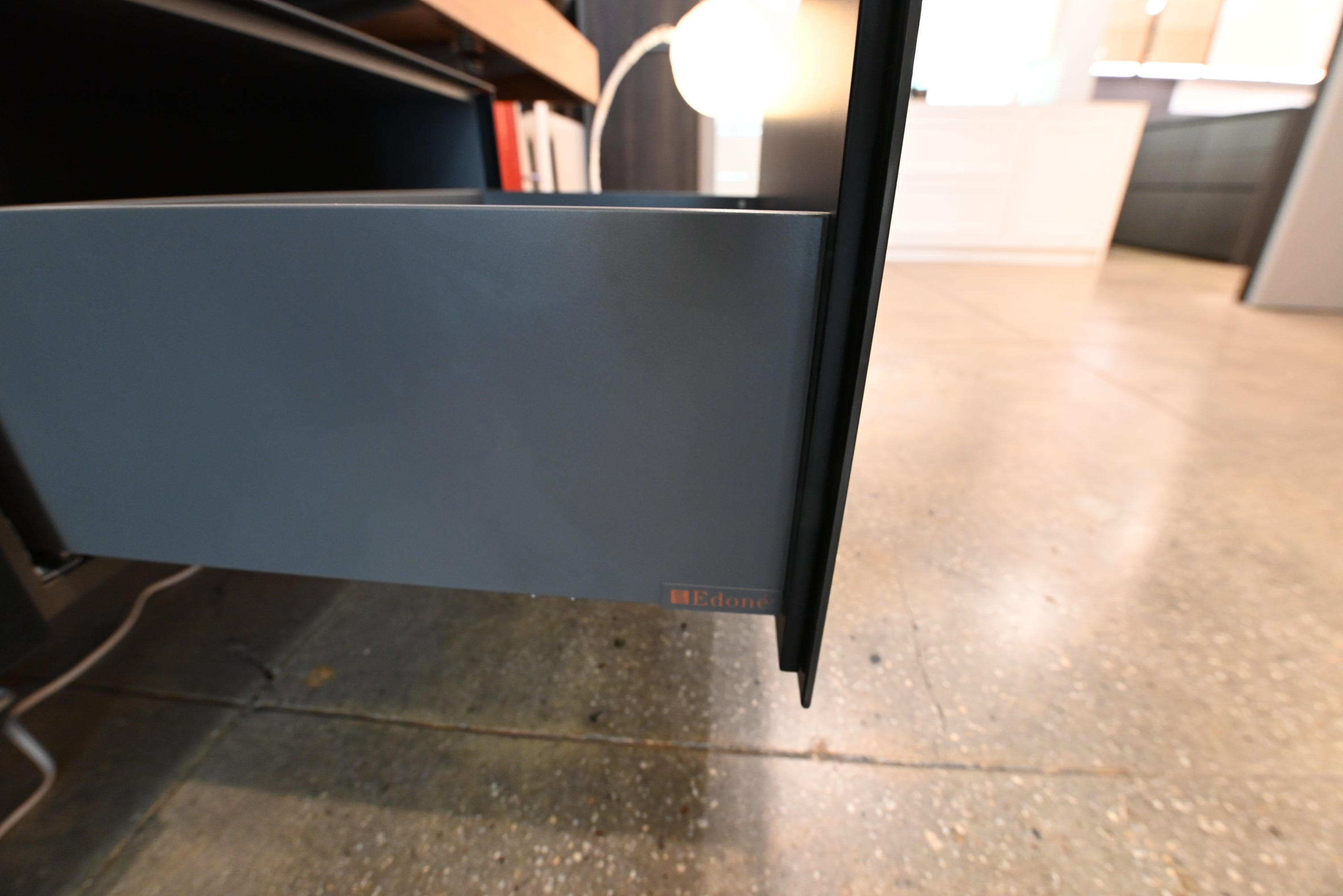 Edoné Modern Two-Tone Floating Vanity Set with Double Sinks and Hanging Mirrors