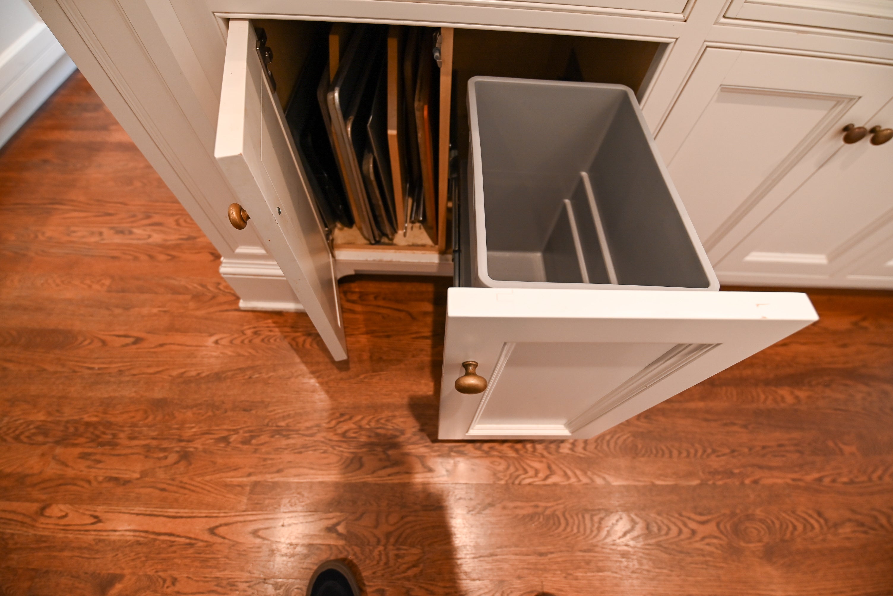 "The Montclair" Transitional White Kitchen with Island & Wolf 48" Range