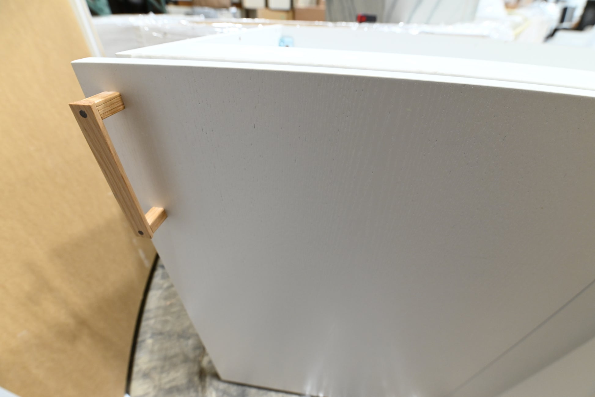 Reform Modern White Partial Kitchen Cabinets with Marble Countertop, Sink and Faucet