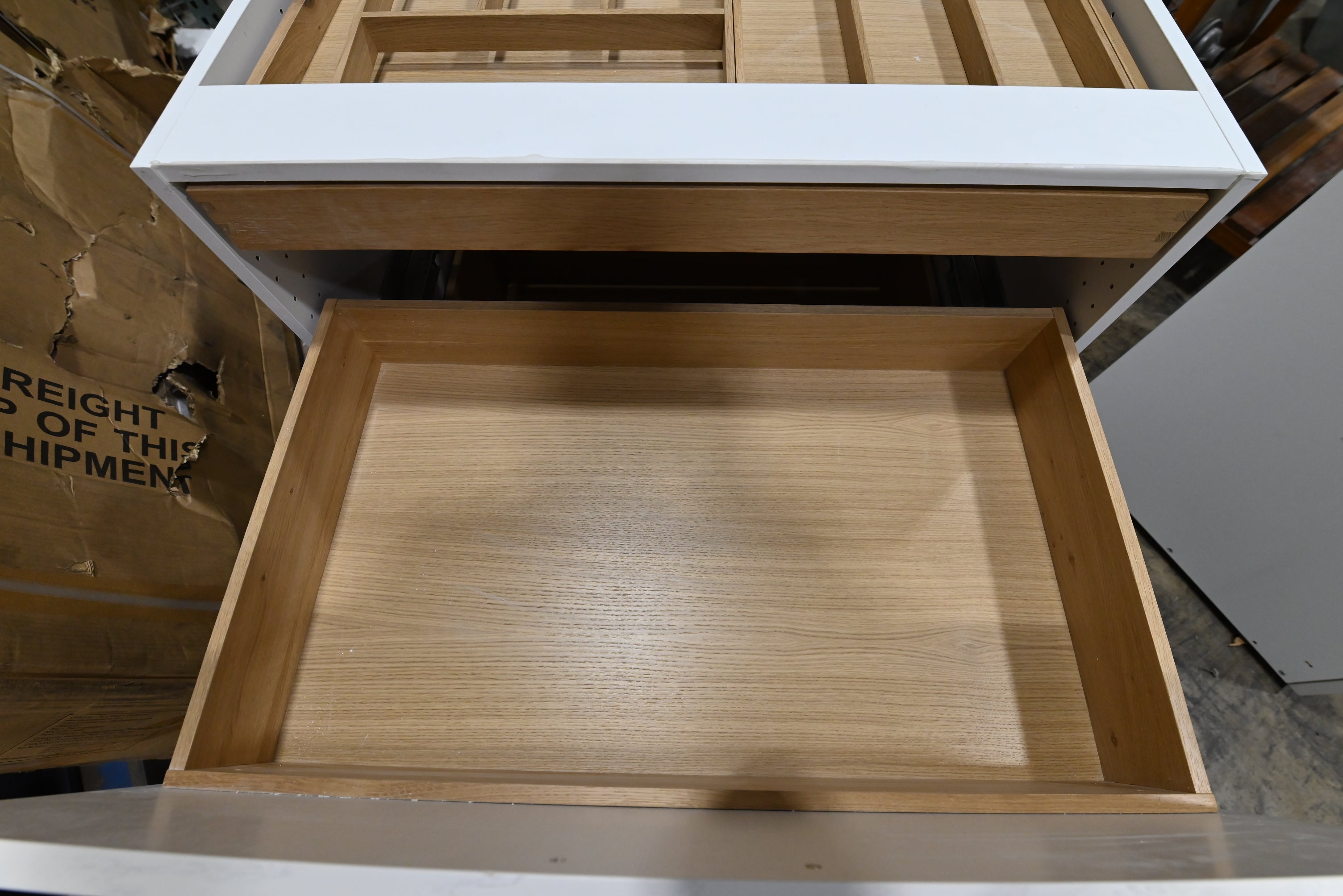 Reform Modern White Partial Kitchen Cabinets with Marble Countertop, Sink and Faucet