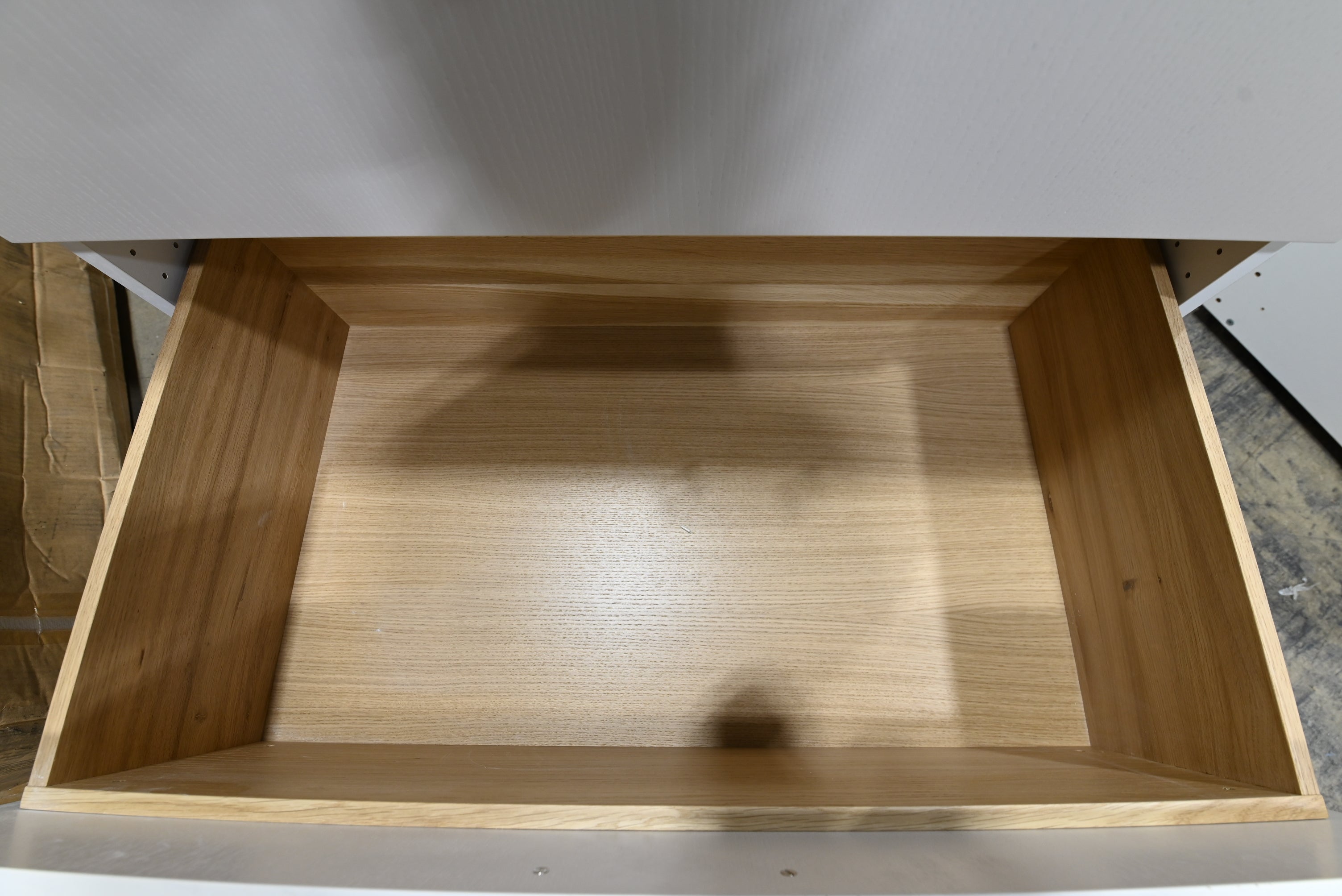 Reform Modern White Partial Kitchen Cabinets with Marble Countertop, Sink and Faucet