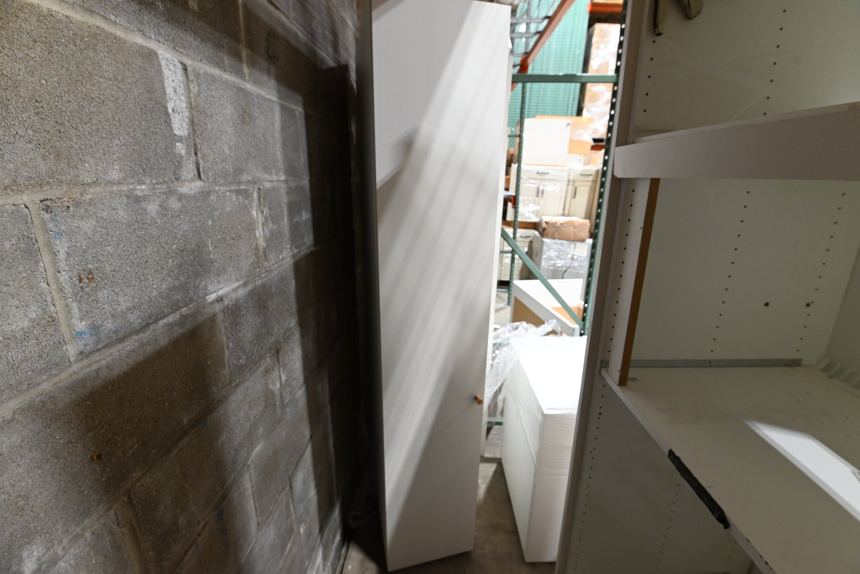 Reform Modern White Partial Kitchen Cabinets with Marble Countertop, Sink and Faucet