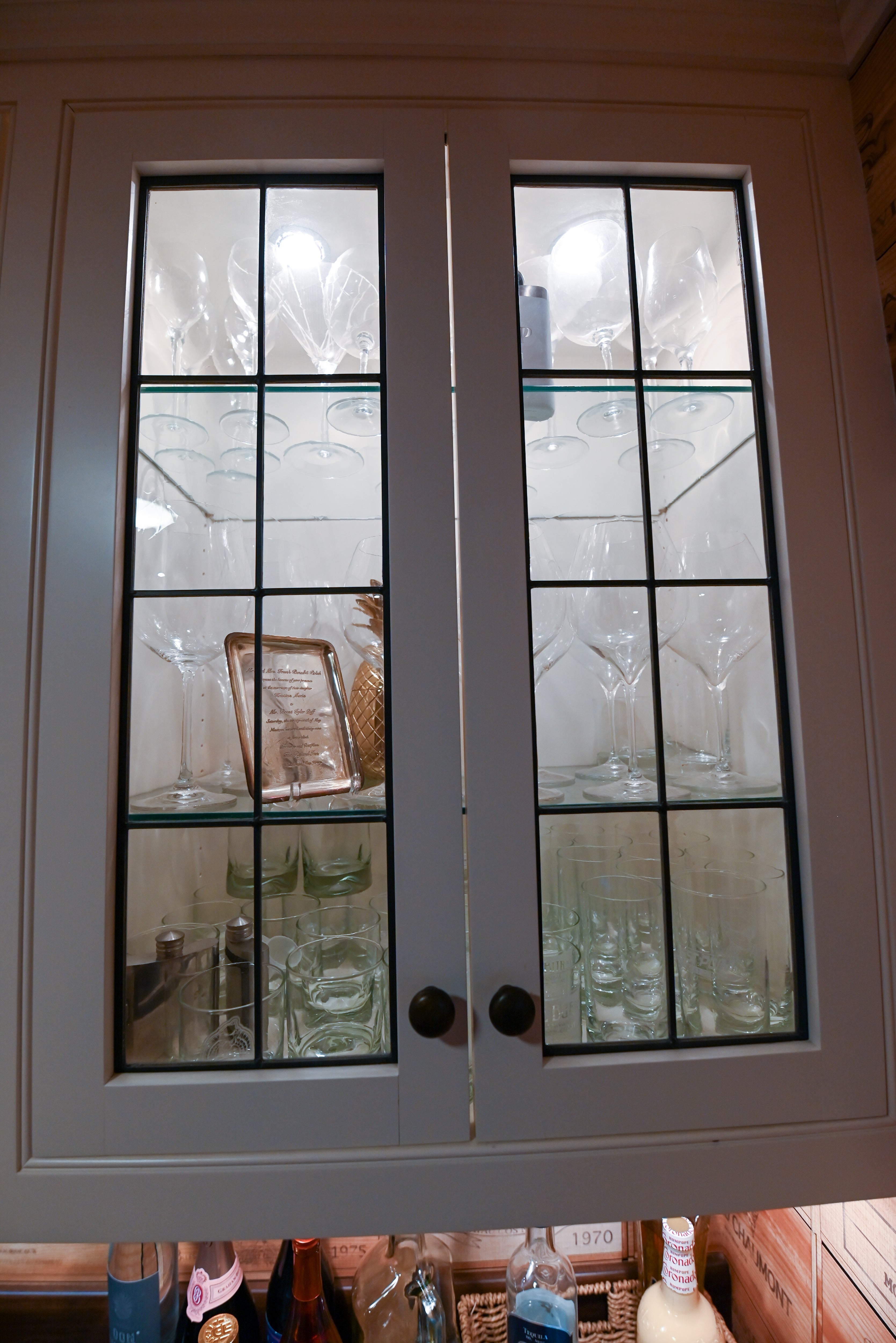 "The Montclair" Transitional White Wet Bar with Sub-Zero Refrigerator & Wine Cooler