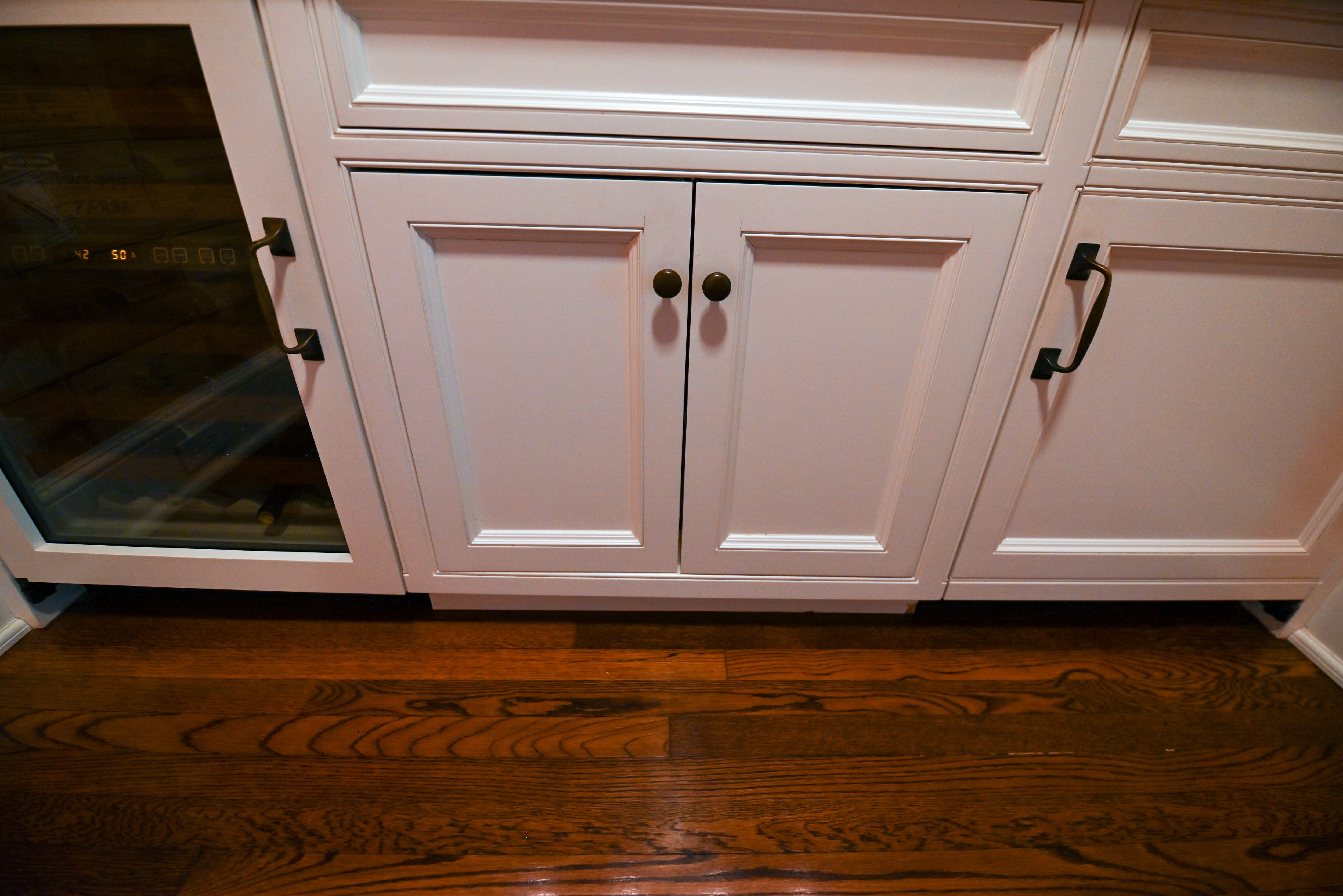 "The Montclair" Transitional White Wet Bar with Sub-Zero Refrigerator & Wine Cooler
