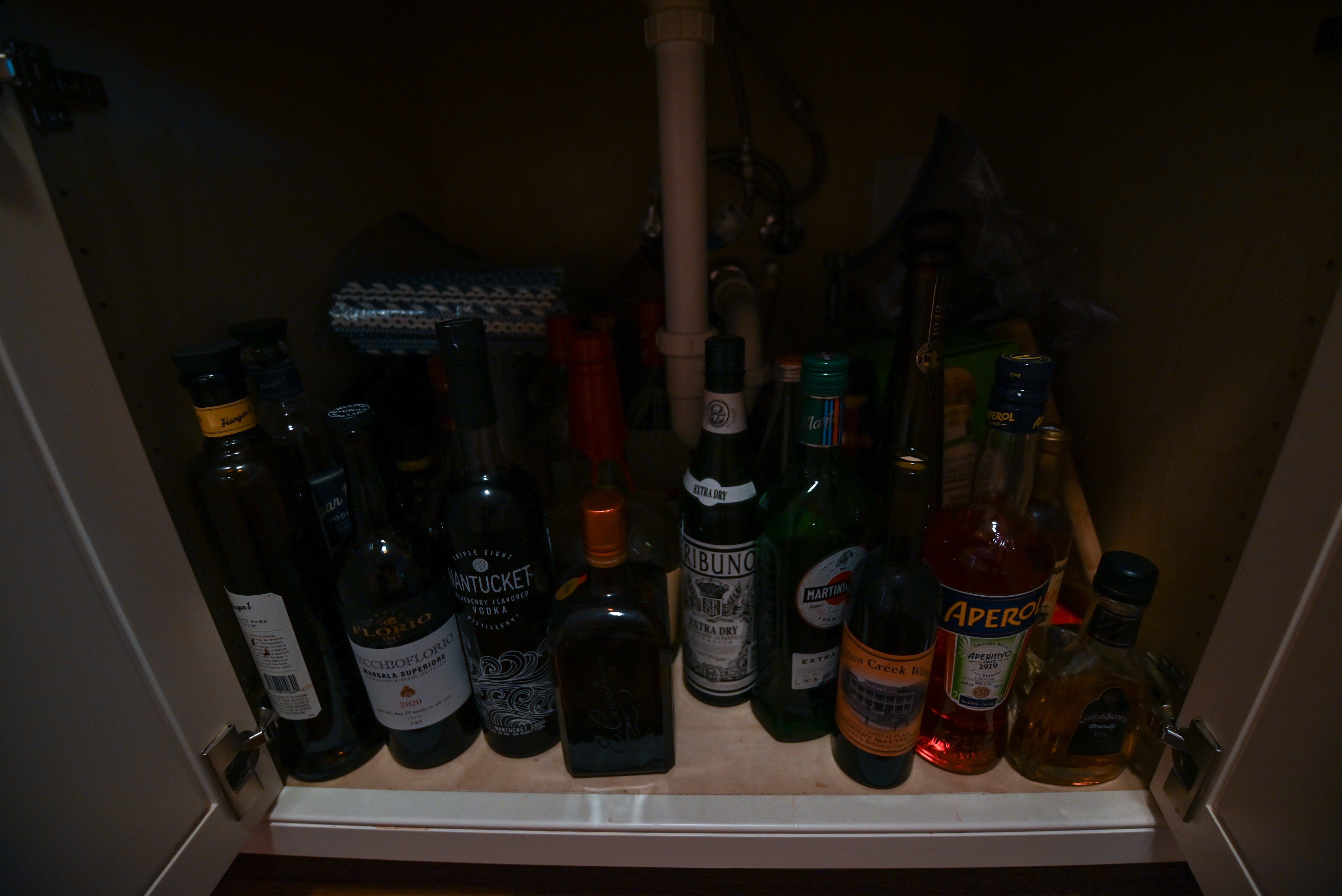 "The Montclair" Transitional White Wet Bar with Sub-Zero Refrigerator & Wine Cooler