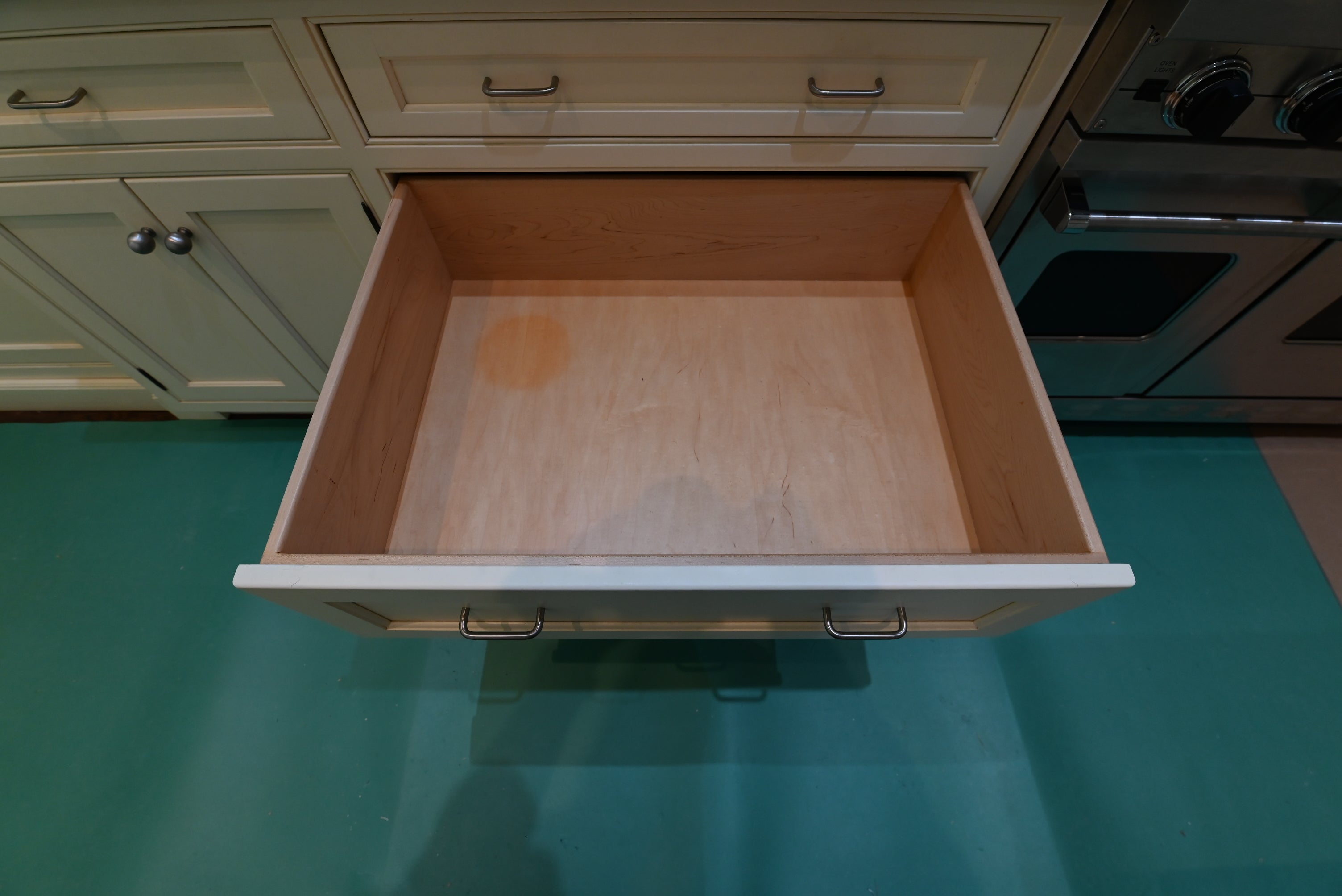 Premier Trade Group Light Cream Transitional Kitchen with Island & Viking 48" Range