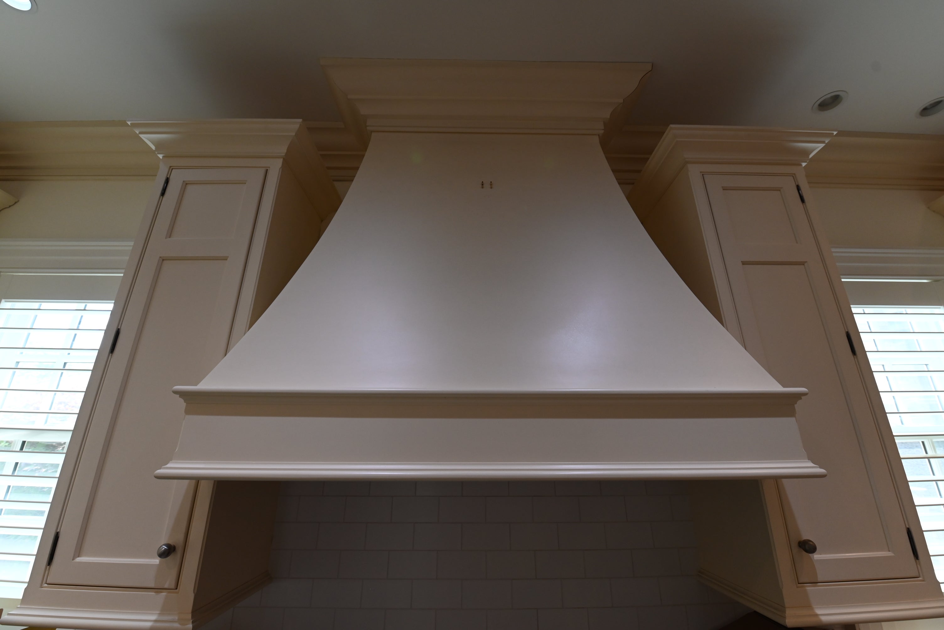 Premier Trade Group Light Cream Transitional Kitchen with Island & Viking 48" Range