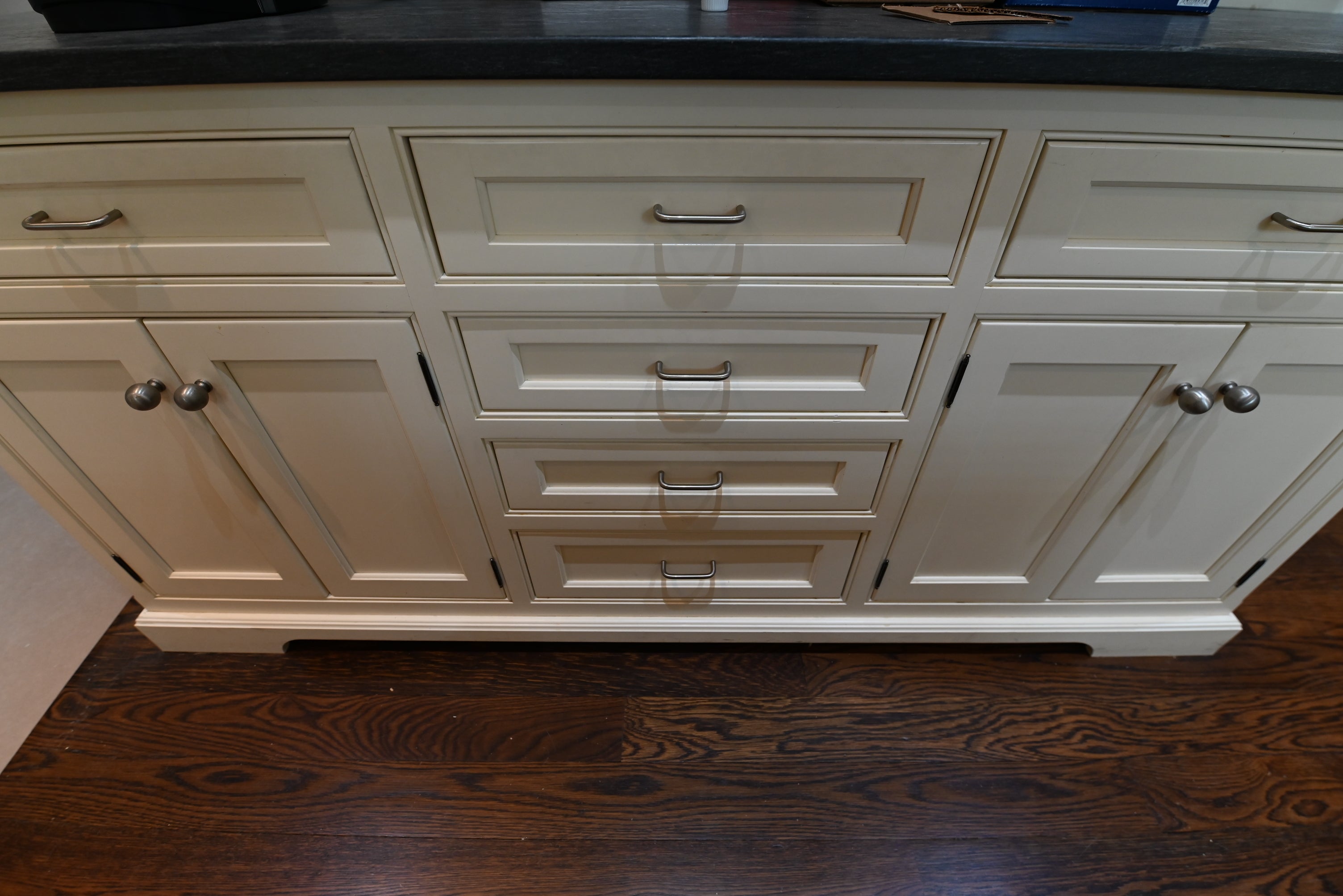 Premier Trade Group Light Cream Transitional Kitchen with Island & Viking 48" Range