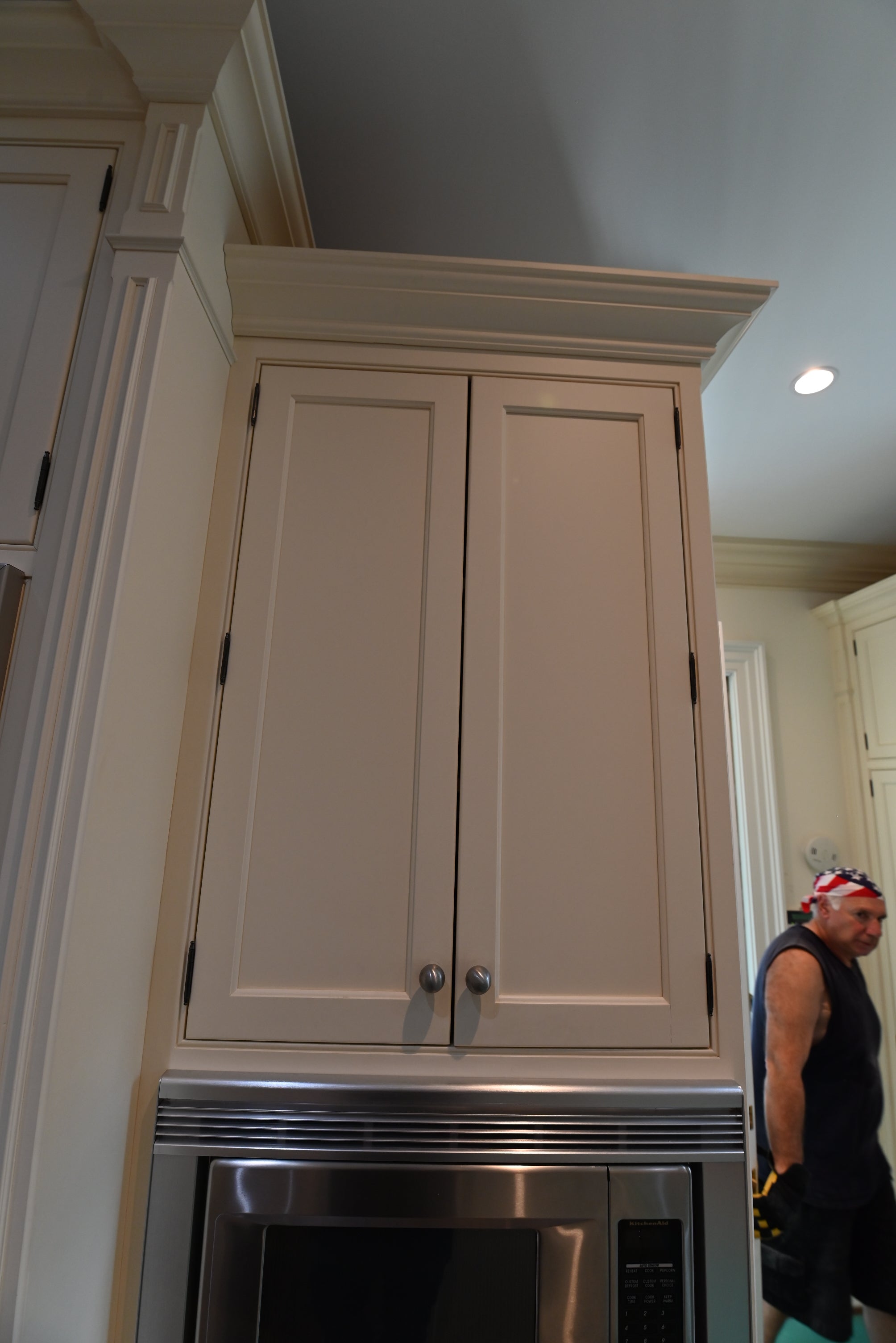 Premier Trade Group Light Cream Transitional Kitchen with Island & Viking 48" Range
