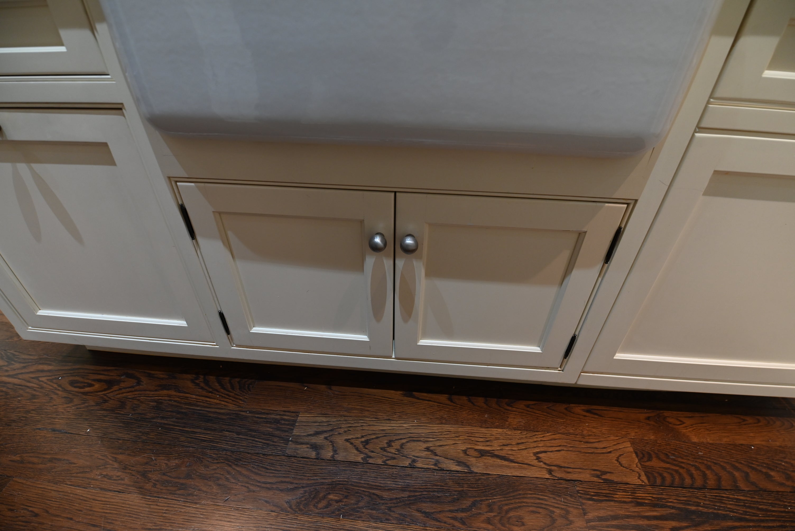 Premier Trade Group Light Cream Transitional Kitchen with Island & Viking 48" Range