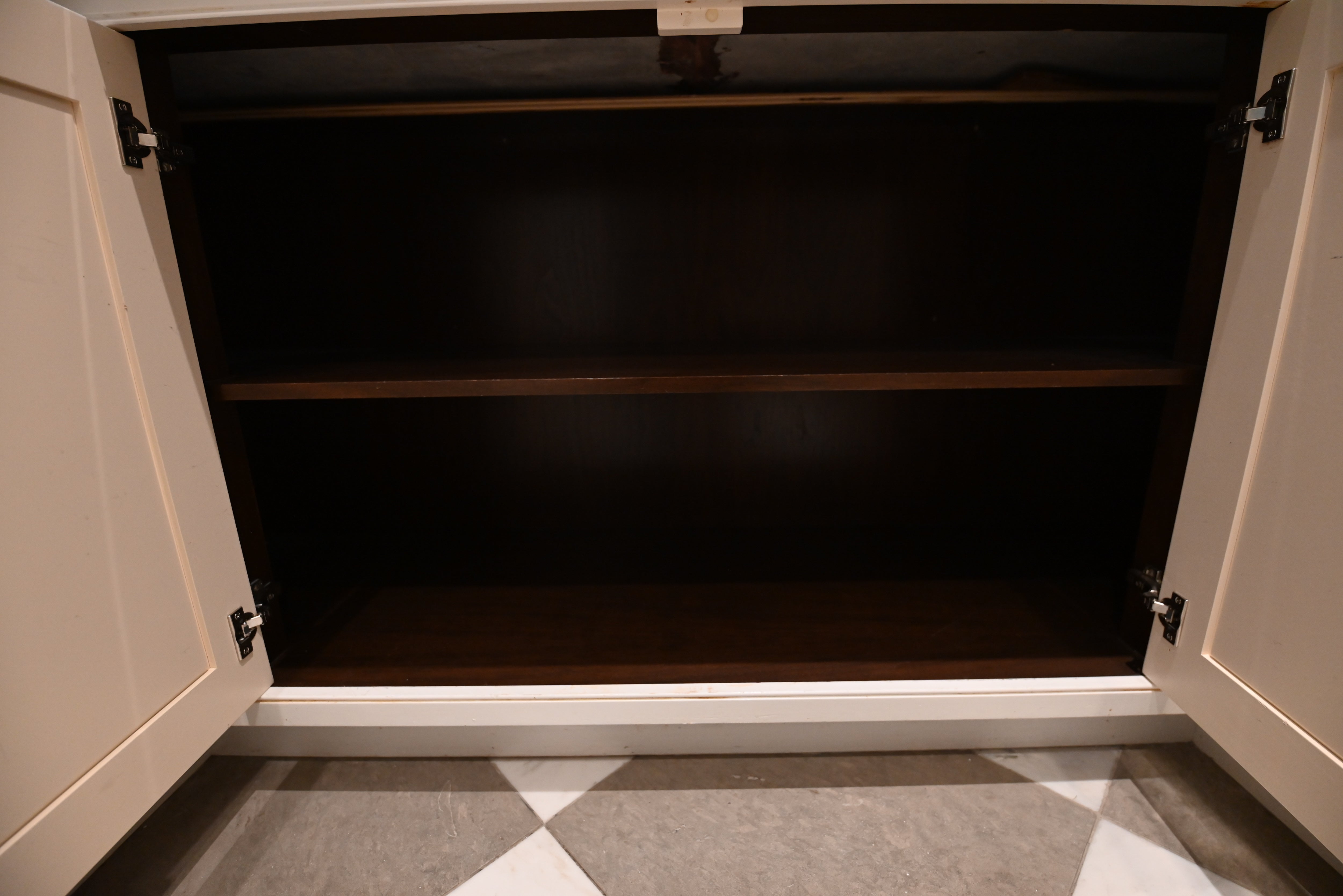 "The Dove" Transitional White Dove Pantry Cabinets